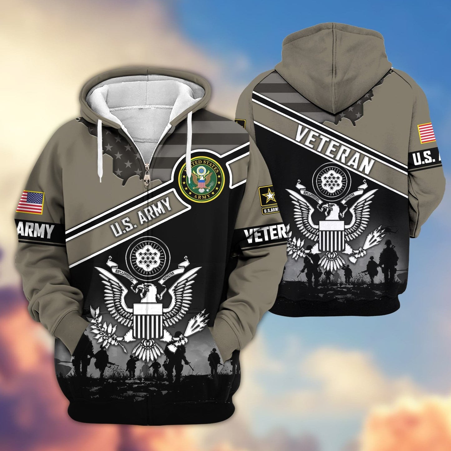 U.S. Veteran Zip Hoodie | Patriotic Gift