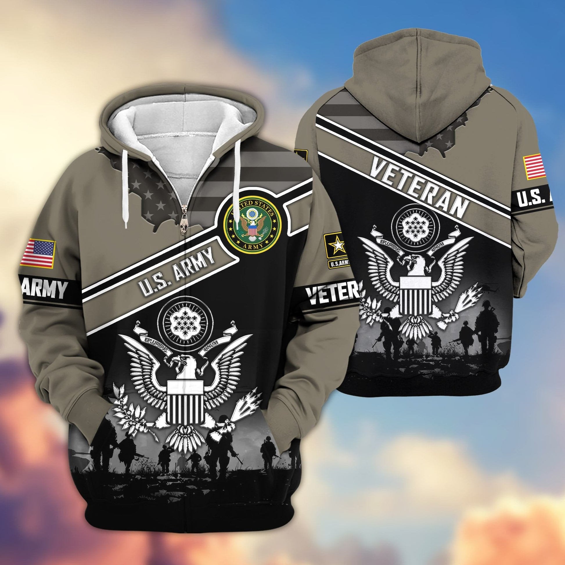 U.S. Veteran Zip Hoodie | Patriotic Gift