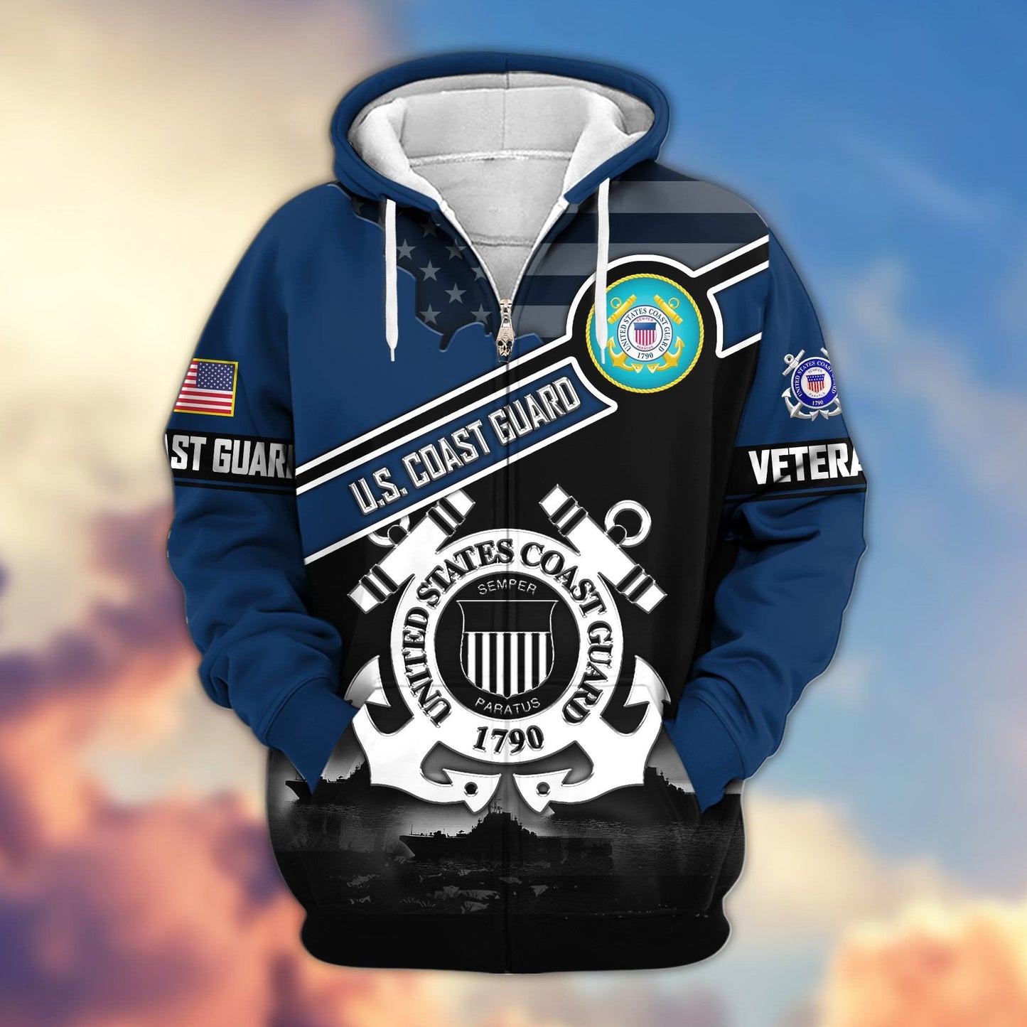 U.S. Veteran Zip Hoodie | Patriotic Gift
