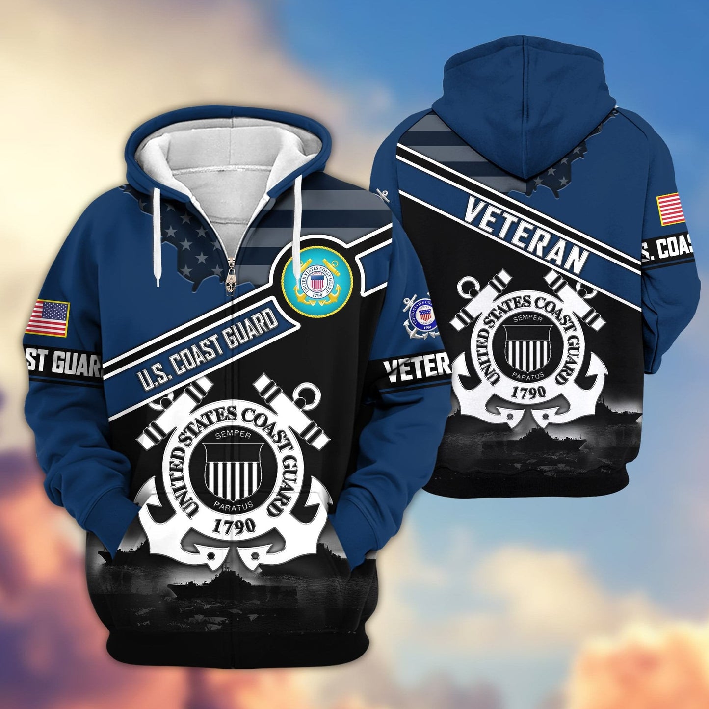 U.S. Veteran Zip Hoodie | Patriotic Gift