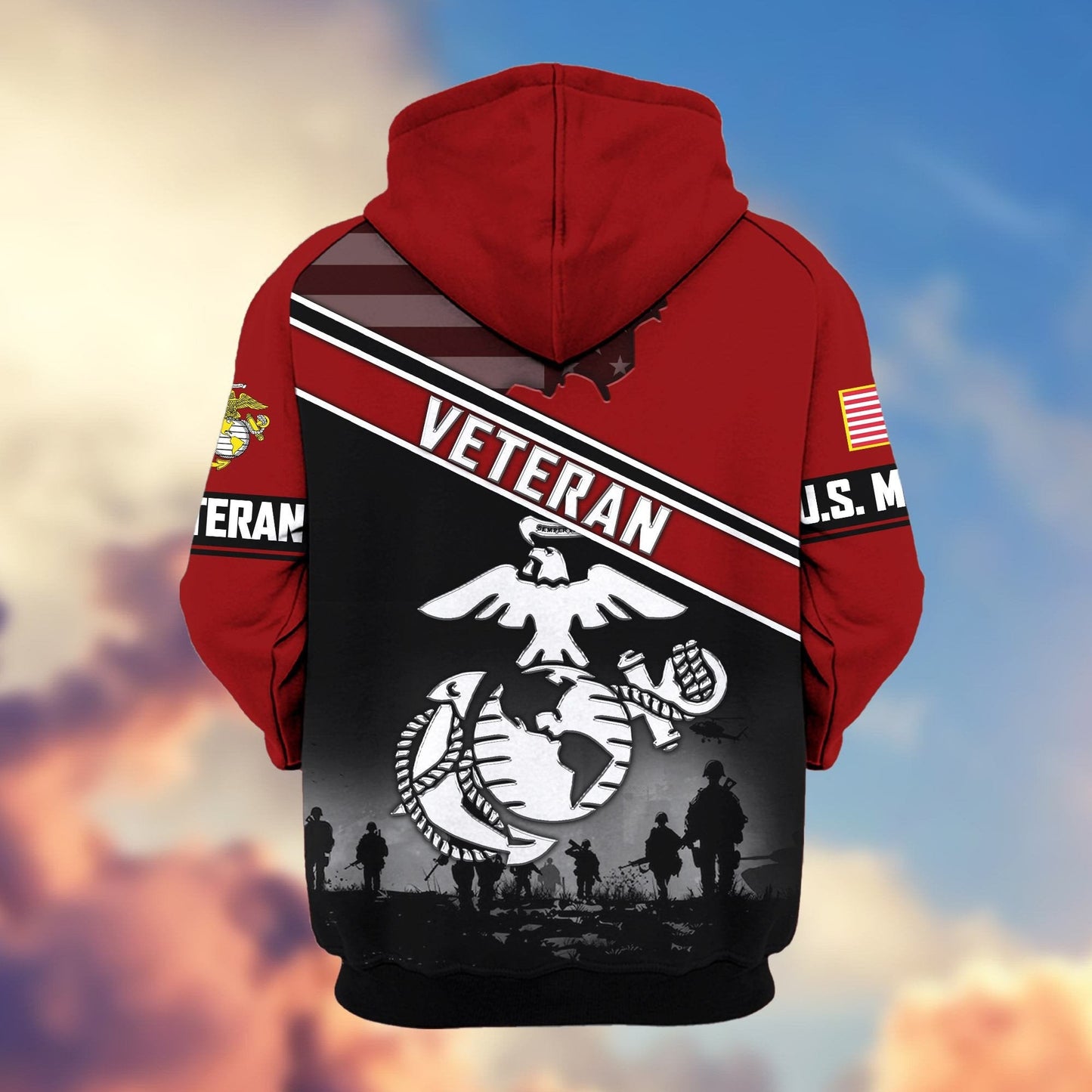 U.S. Veteran Zip Hoodie | Patriotic Gift
