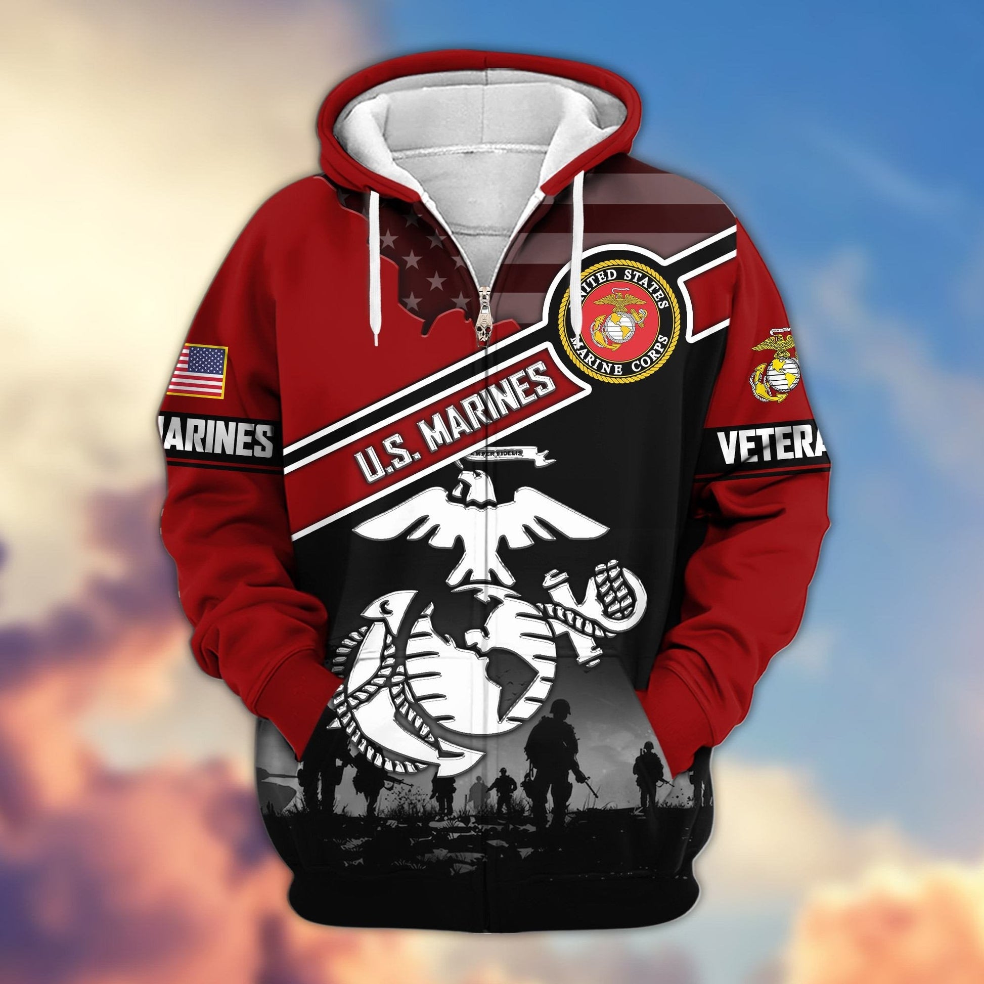 U.S. Veteran Zip Hoodie | Patriotic Gift