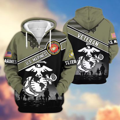 U.S. Veteran Zip Hoodie | Patriotic Gift