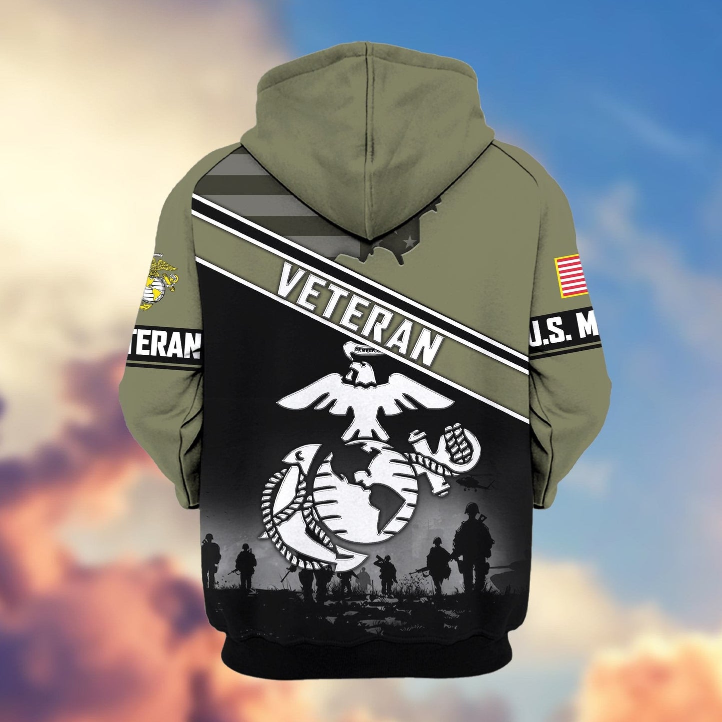 U.S. Veteran Zip Hoodie | Patriotic Gift
