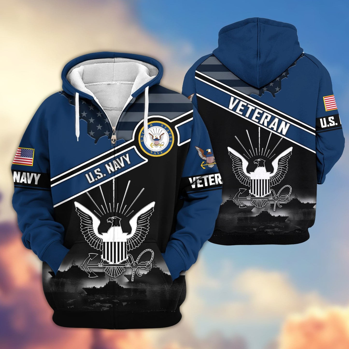 U.S. Veteran Zip Hoodie | Patriotic Gift