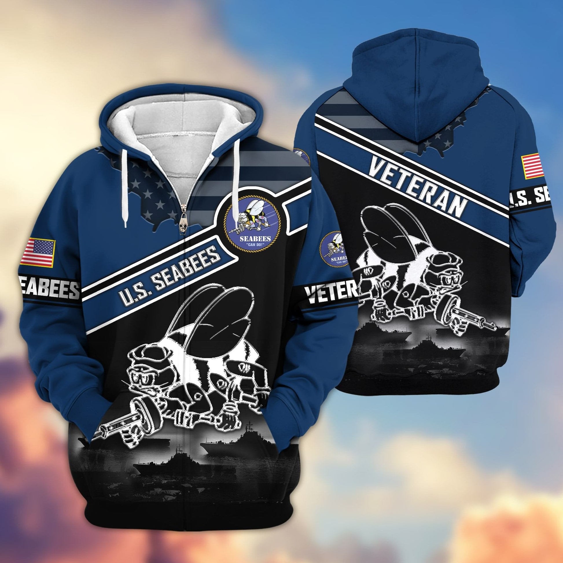 U.S. Veteran Zip Hoodie | Patriotic Gift
