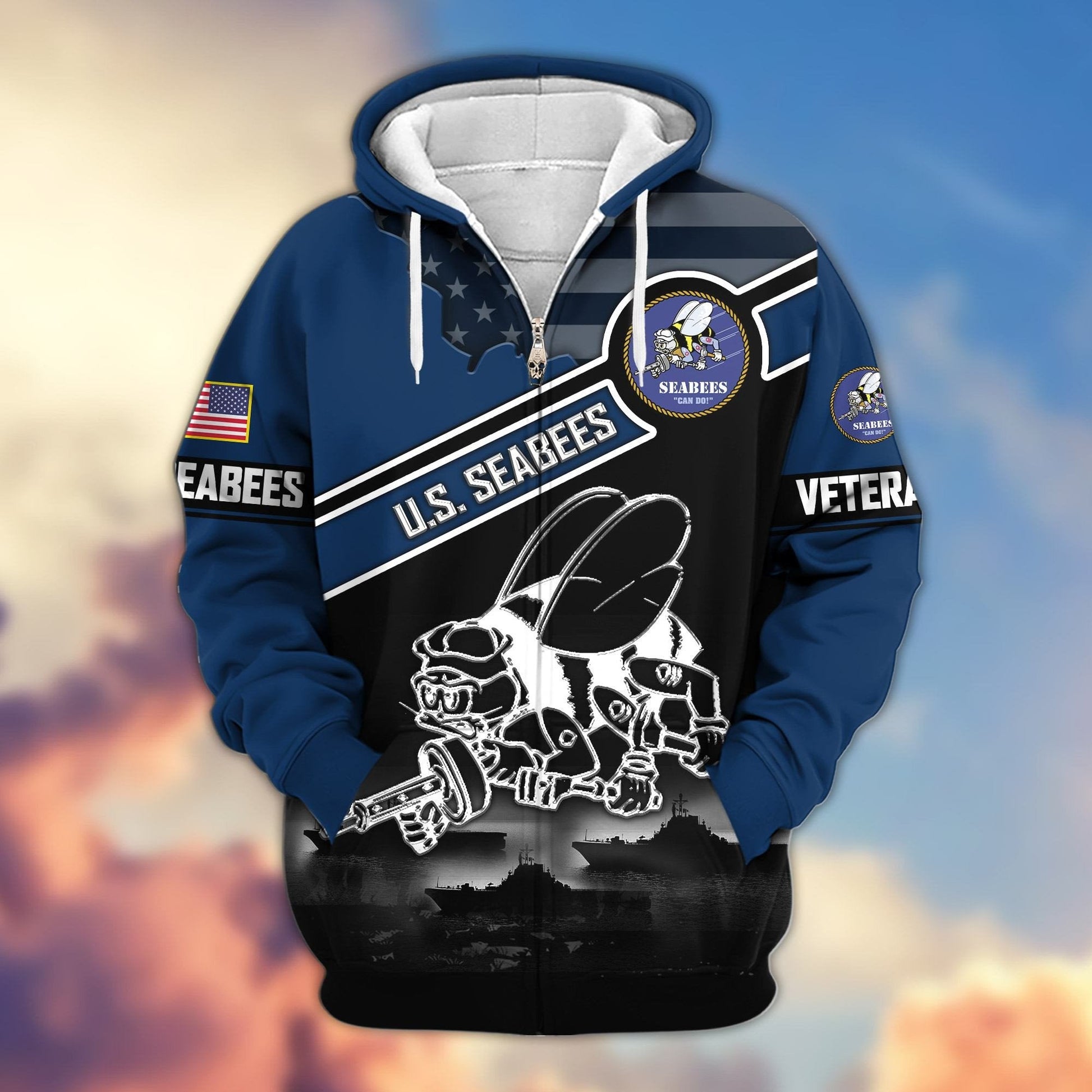 U.S. Veteran Zip Hoodie | Patriotic Gift