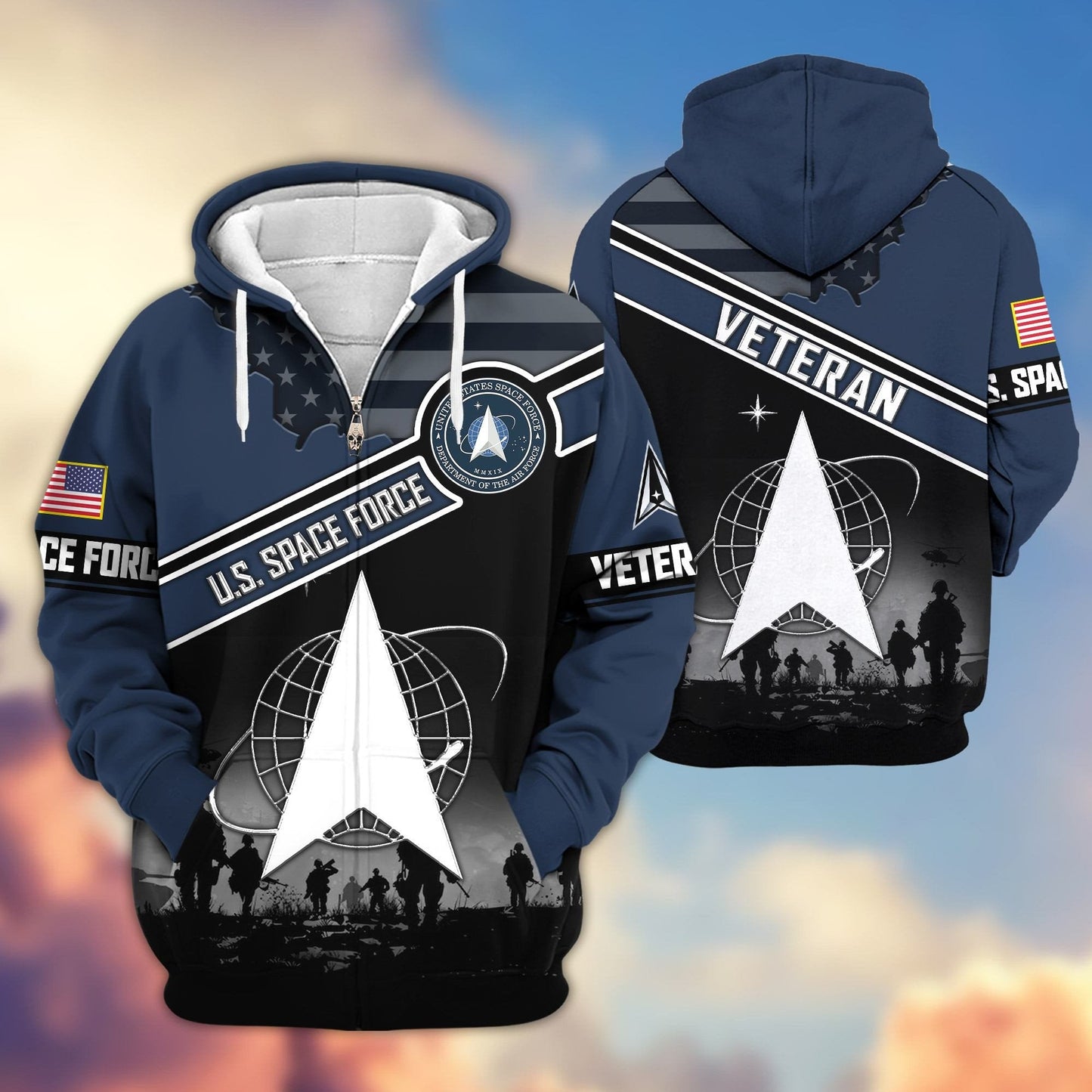 U.S. Veteran Zip Hoodie | Patriotic Gift