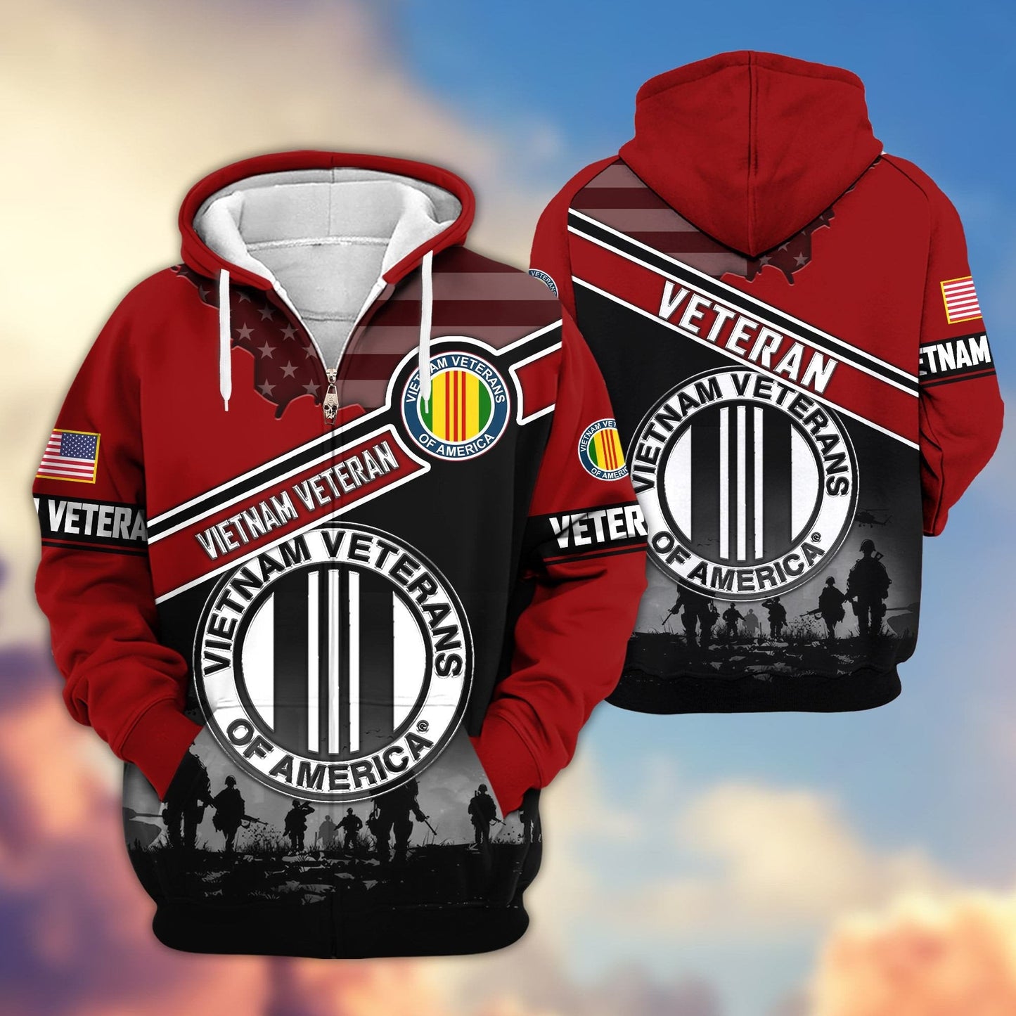 U.S. Veteran Zip Hoodie | Patriotic Gift