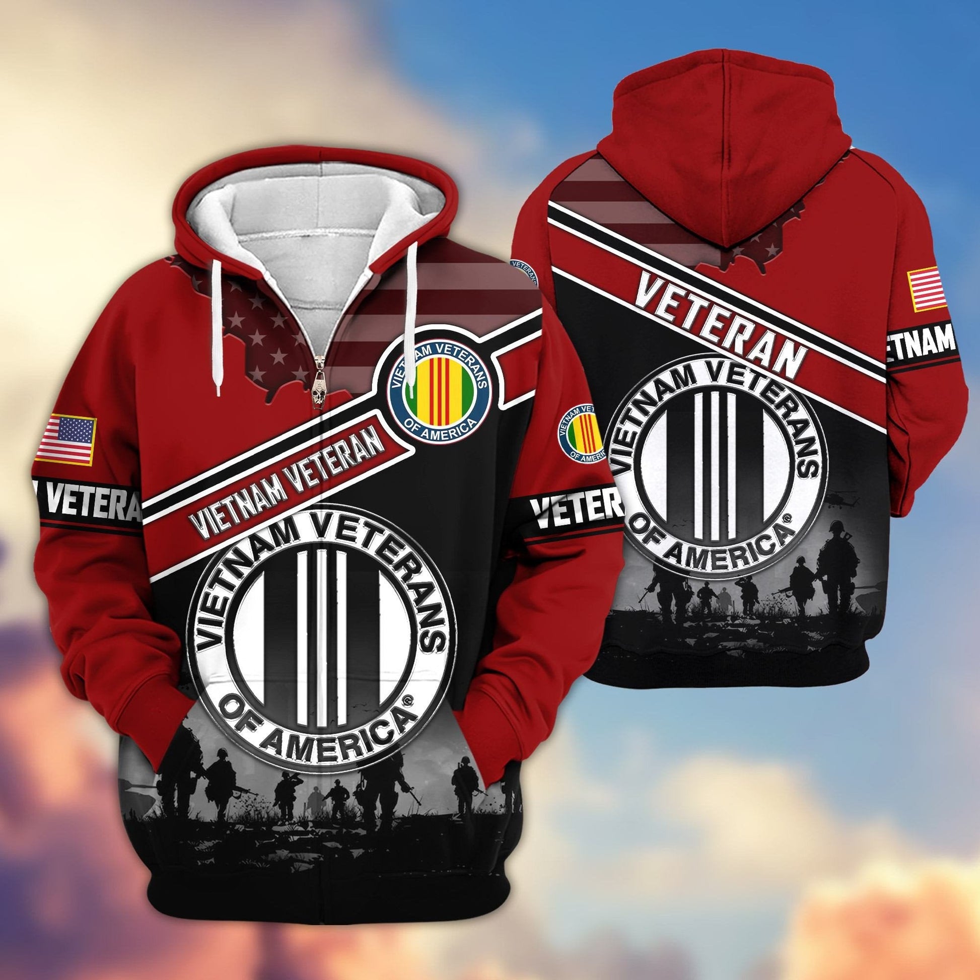 U.S. Veteran Zip Hoodie | Patriotic Gift