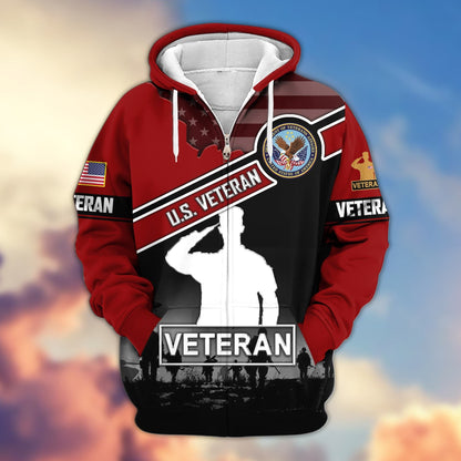 U.S. Veteran Zip Hoodie | Patriotic Gift