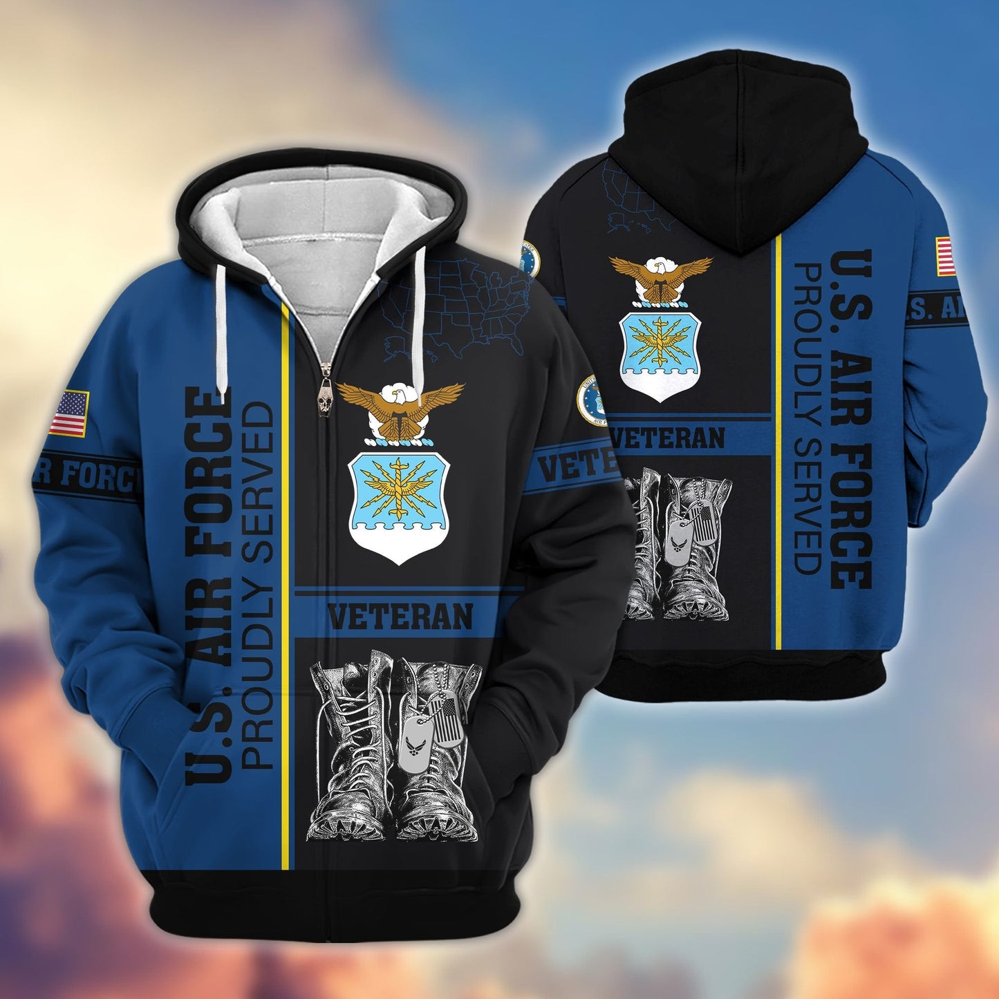 U.S. Veteran Zip Hoodie | Patriotic Gift