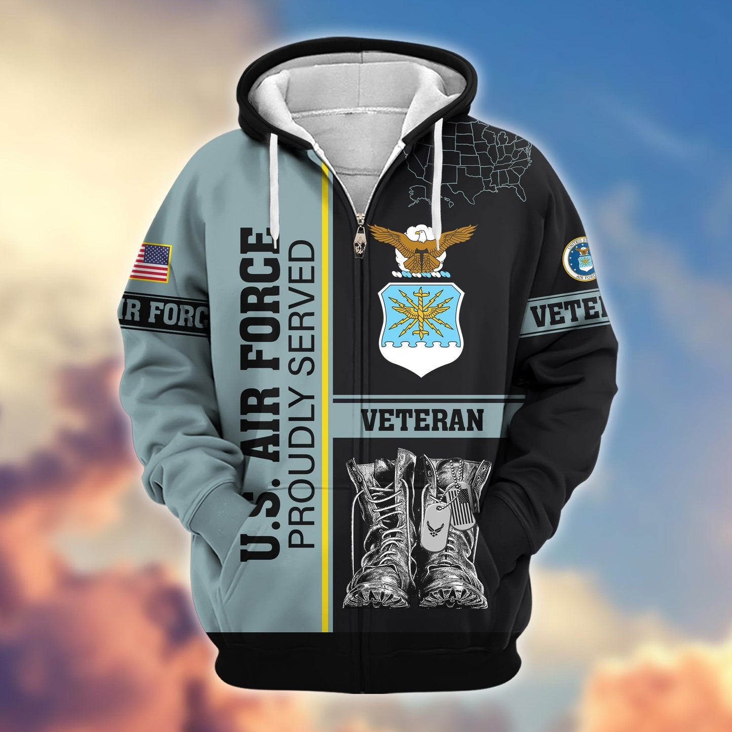 U.S. Veteran Zip Hoodie | Patriotic Gift