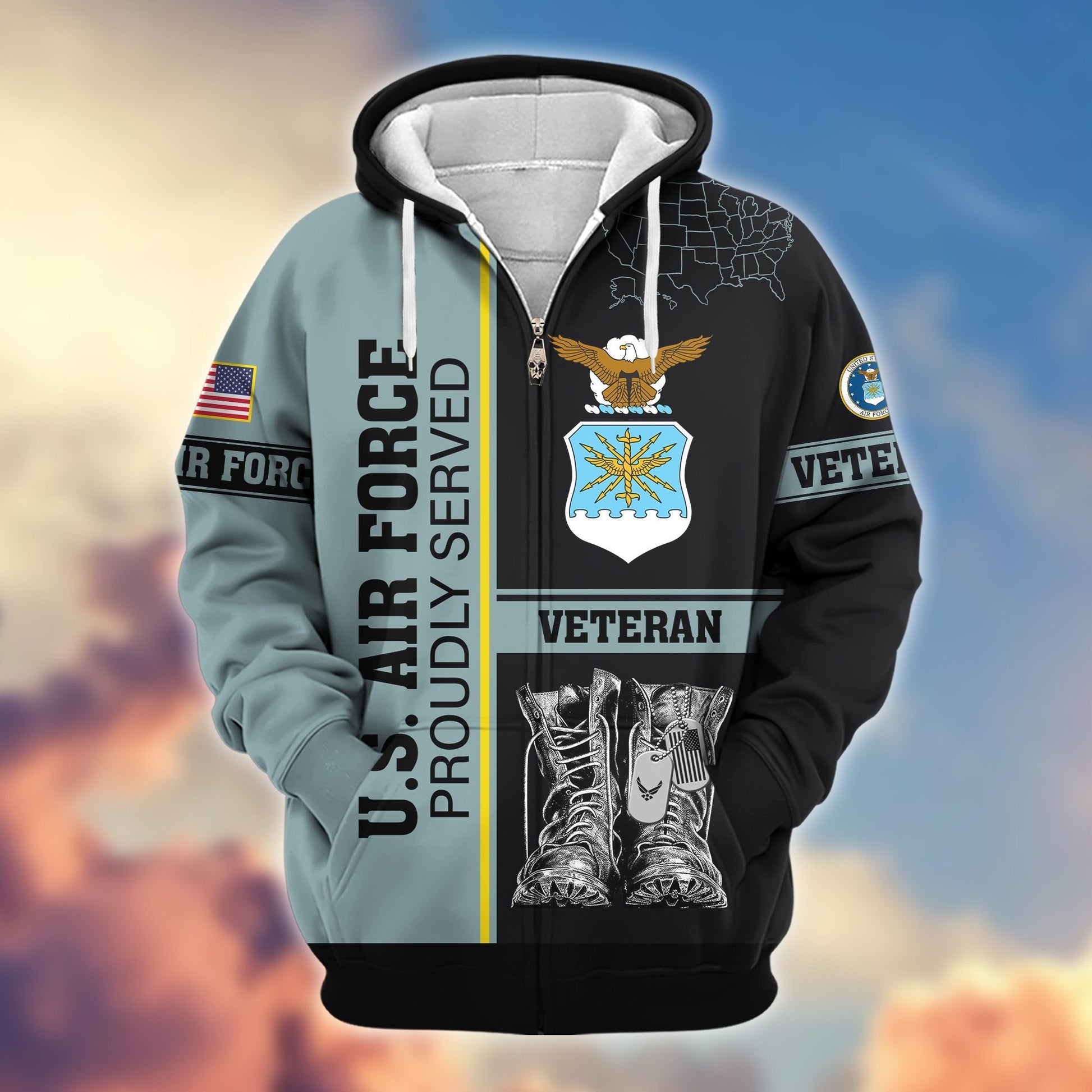 U.S. Veteran Zip Hoodie | Patriotic Gift
