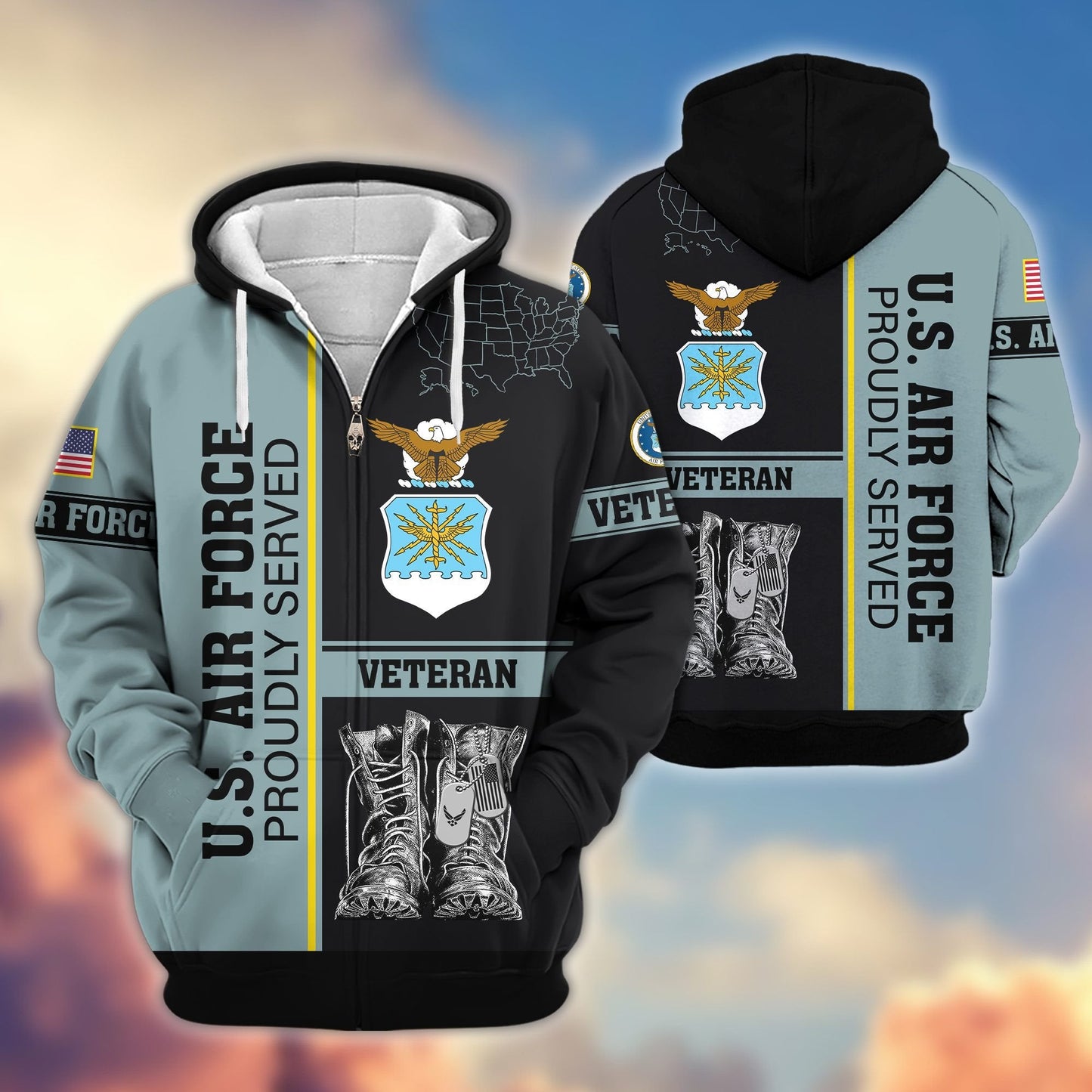 U.S. Veteran Zip Hoodie | Patriotic Gift