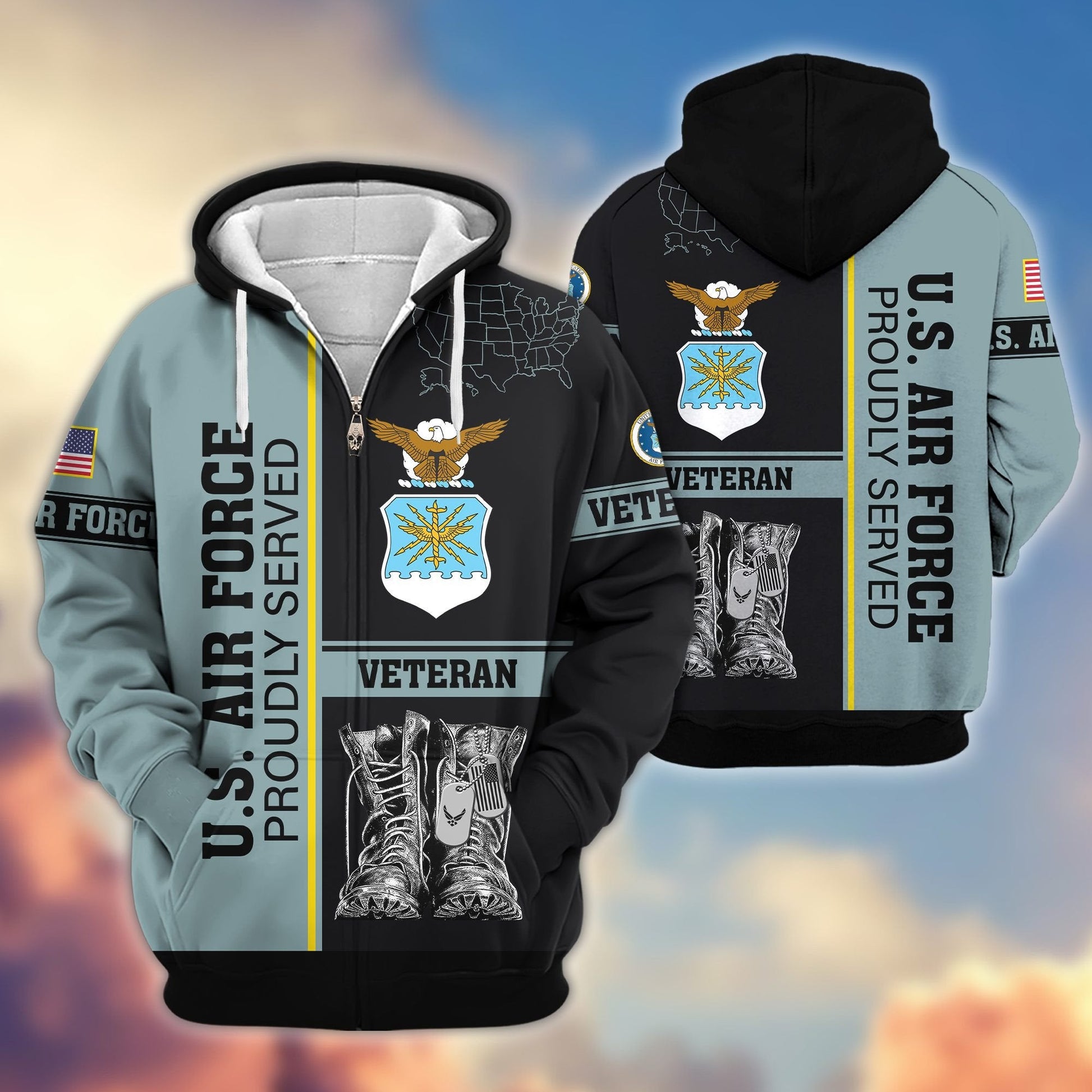 U.S. Veteran Zip Hoodie | Patriotic Gift