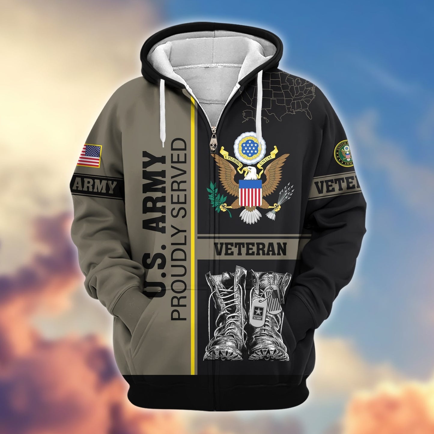 U.S. Veteran Zip Hoodie | Patriotic Gift
