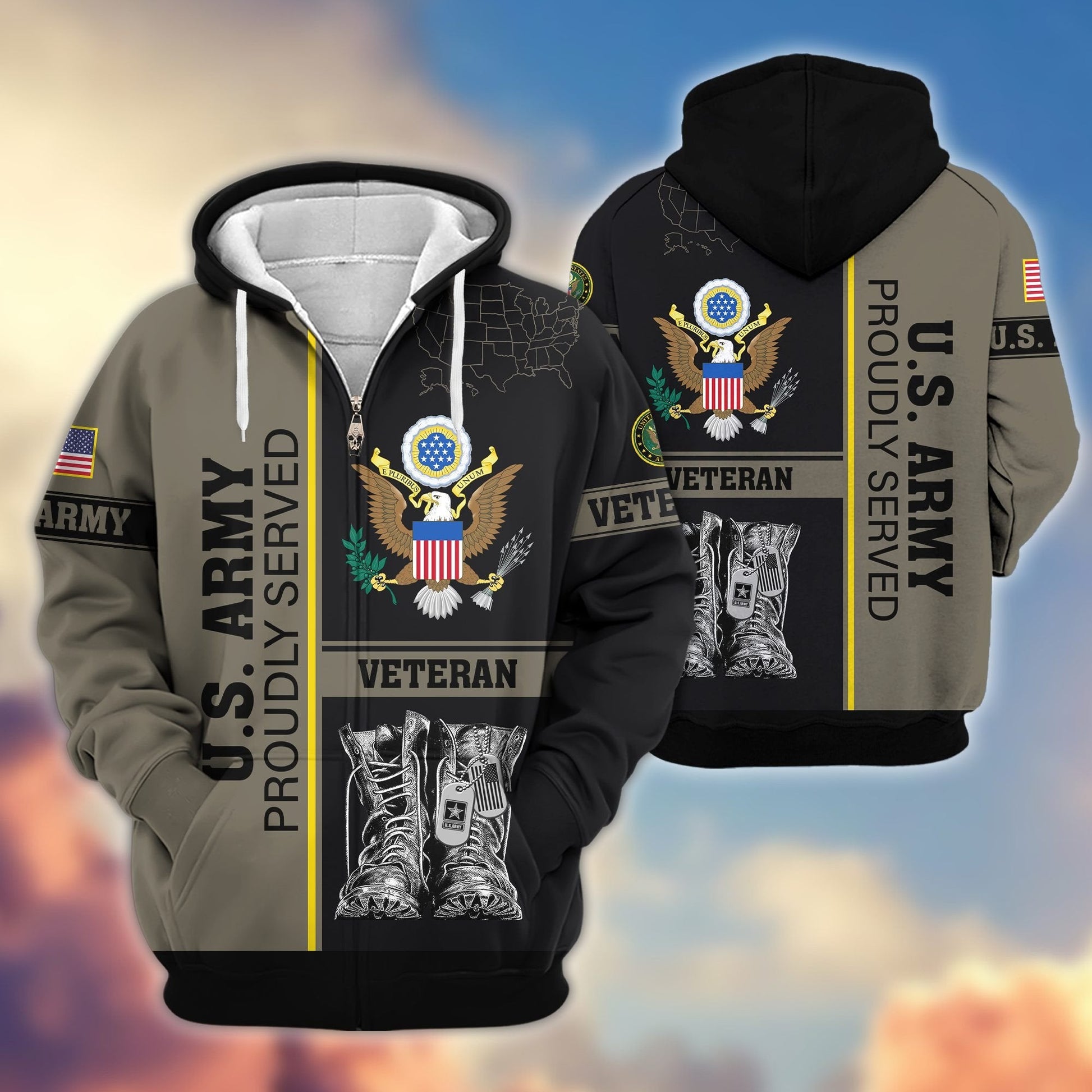 U.S. Veteran Zip Hoodie | Patriotic Gift