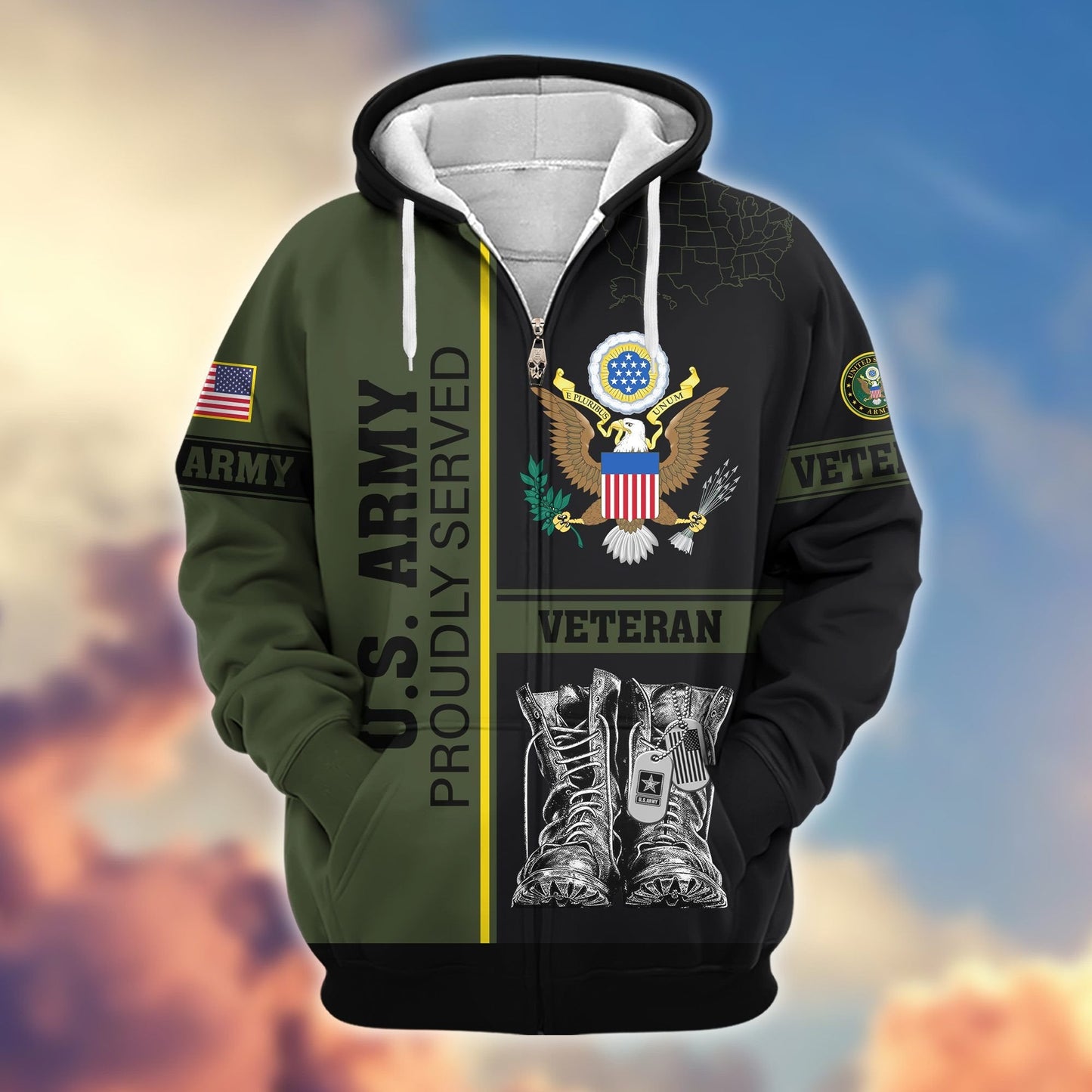 U.S. Veteran Zip Hoodie | Patriotic Gift