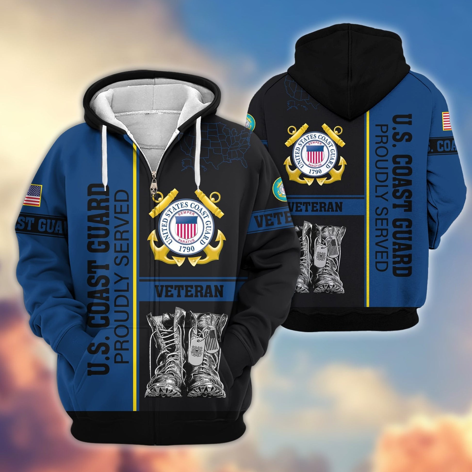 U.S. Veteran Zip Hoodie | Patriotic Gift
