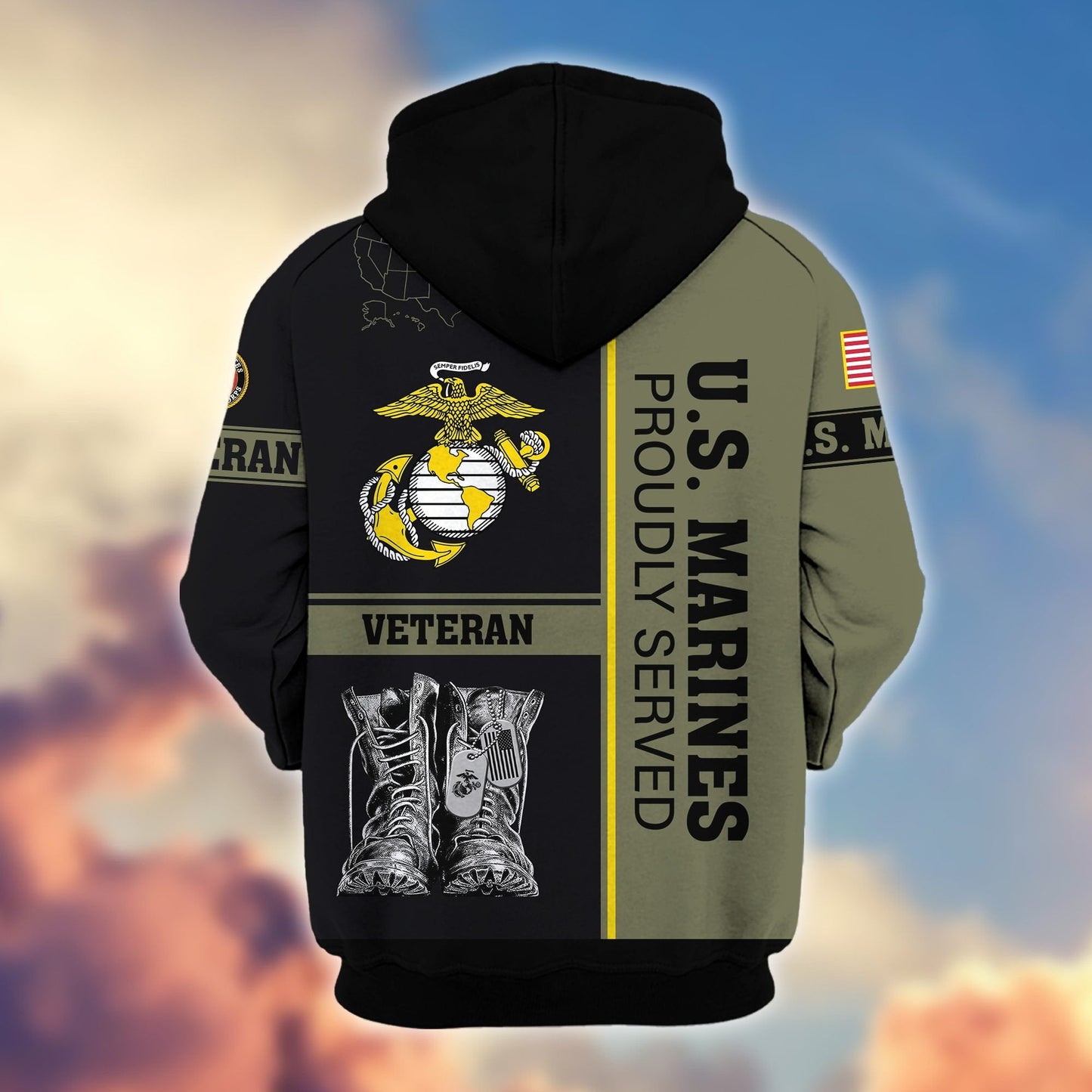 U.S. Veteran Zip Hoodie | Patriotic Gift