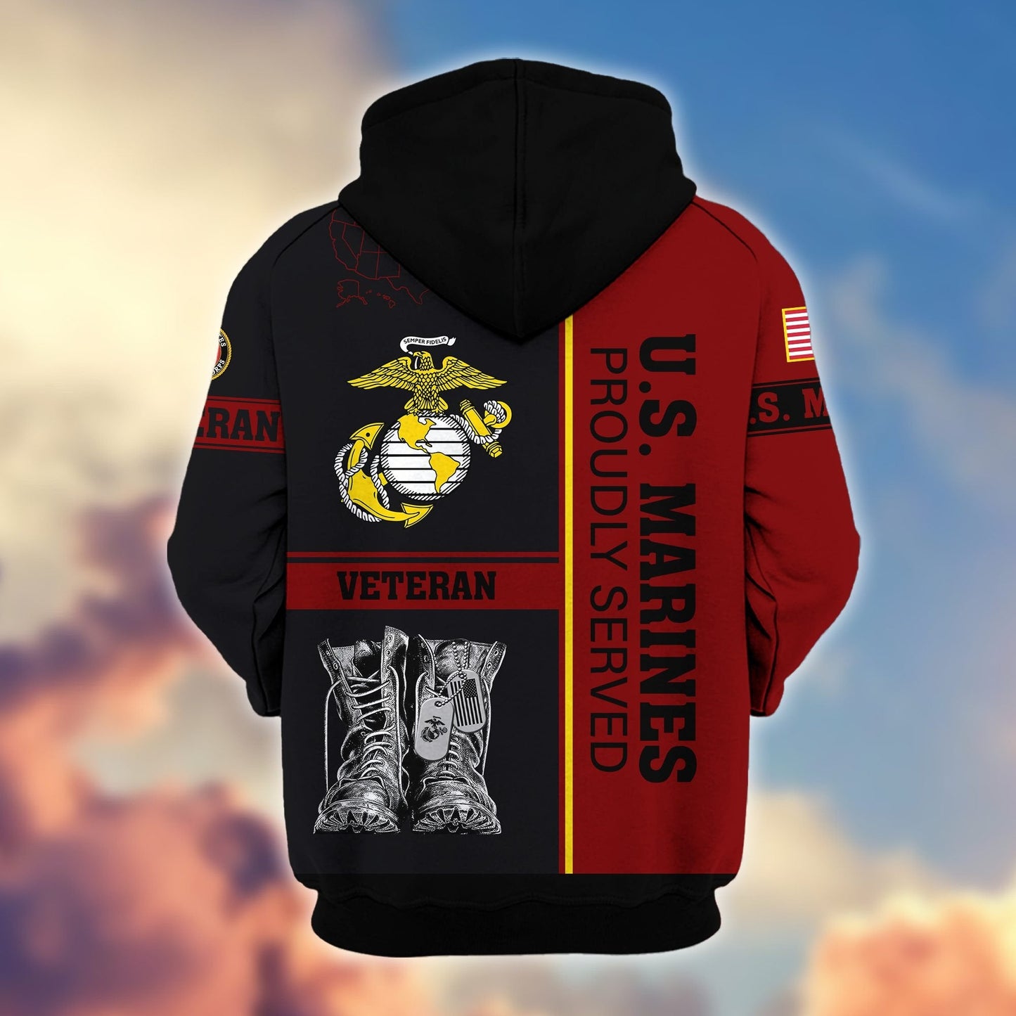 U.S. Veteran Zip Hoodie | Patriotic Gift