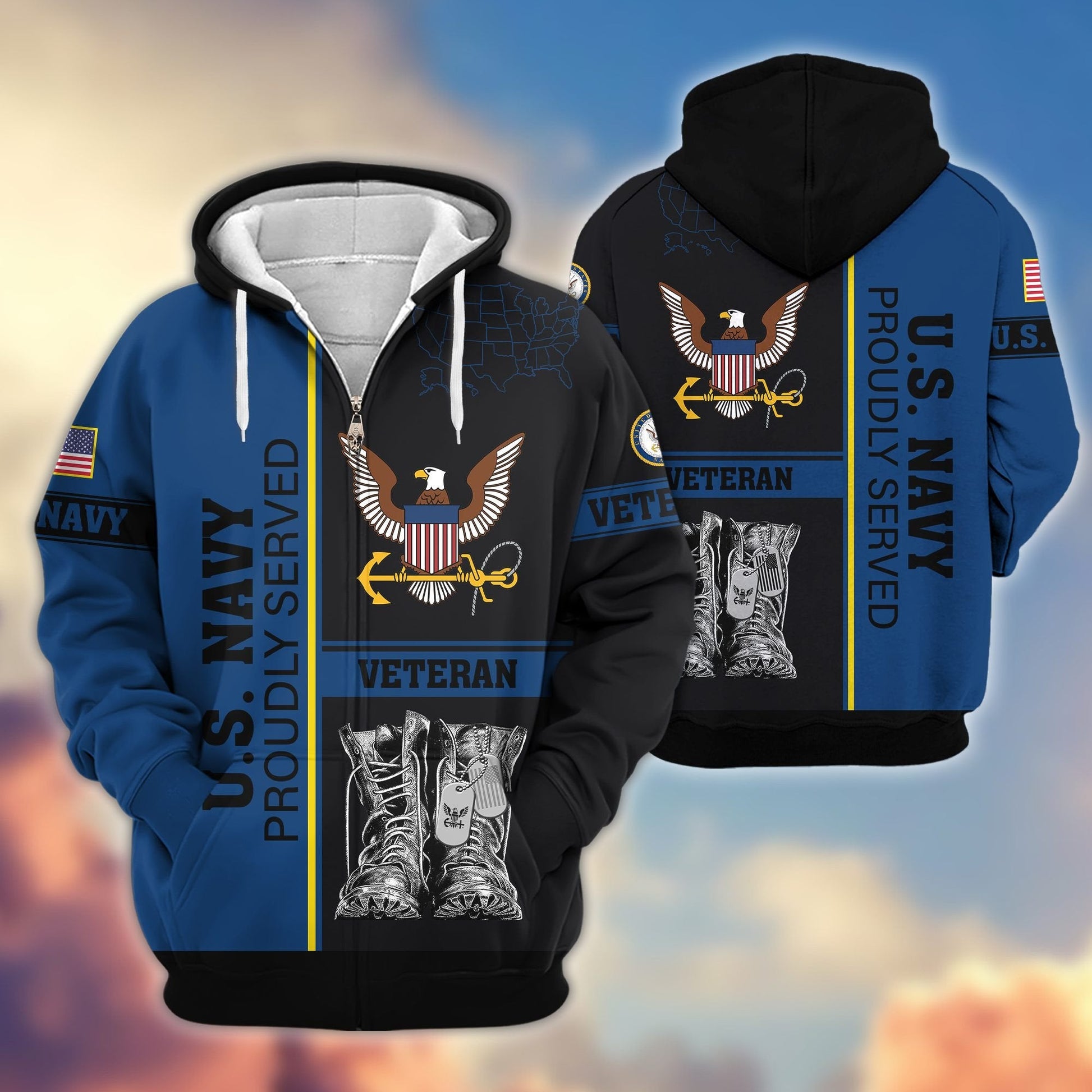 U.S. Veteran Zip Hoodie | Patriotic Gift