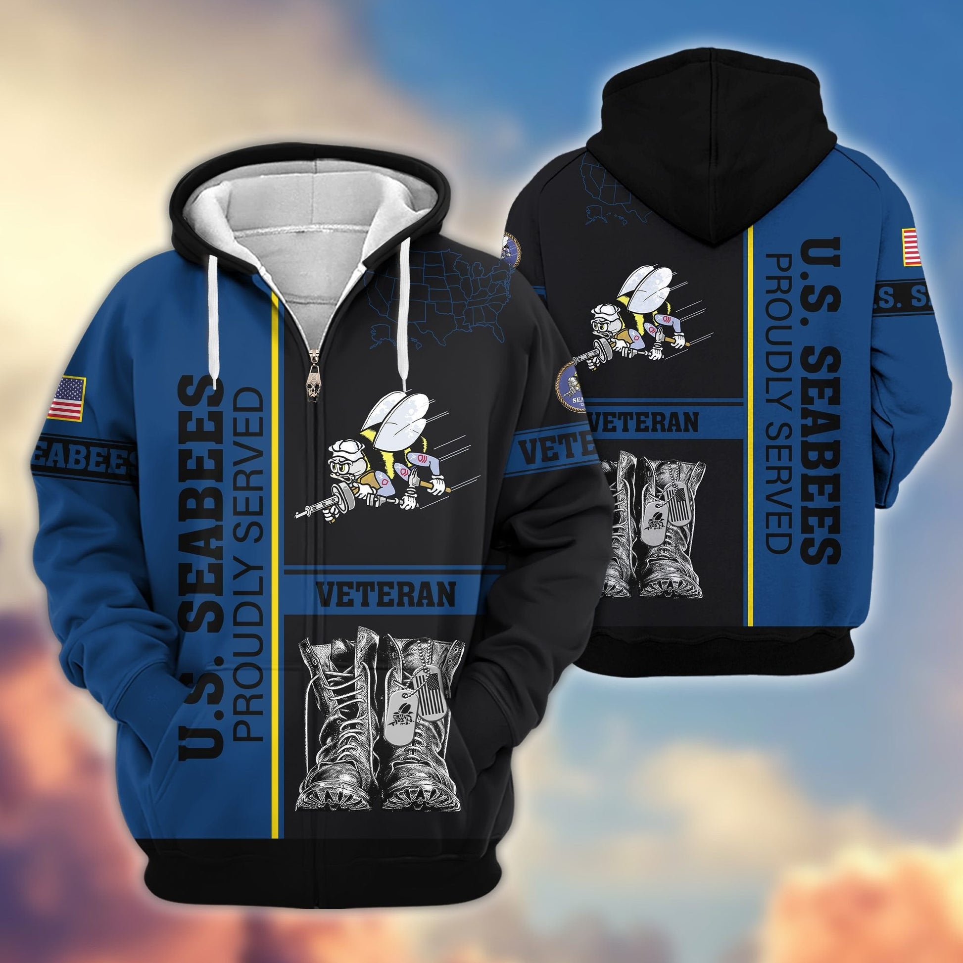 U.S. Veteran Zip Hoodie | Patriotic Gift
