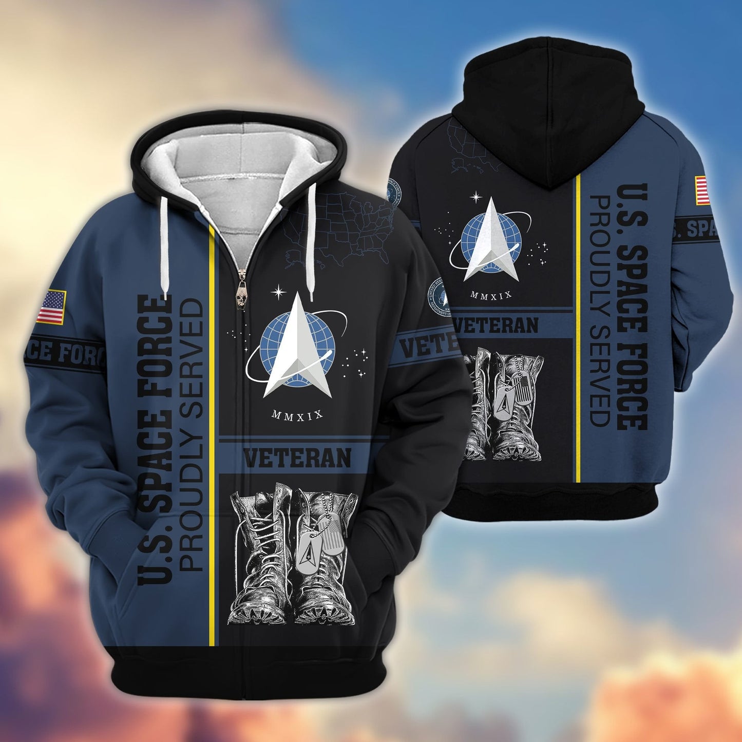 U.S. Veteran Zip Hoodie | Patriotic Gift