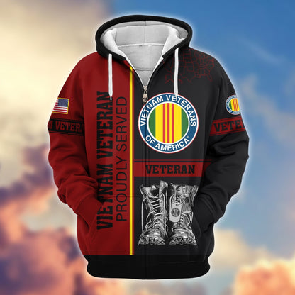 U.S. Veteran Zip Hoodie | Patriotic Gift