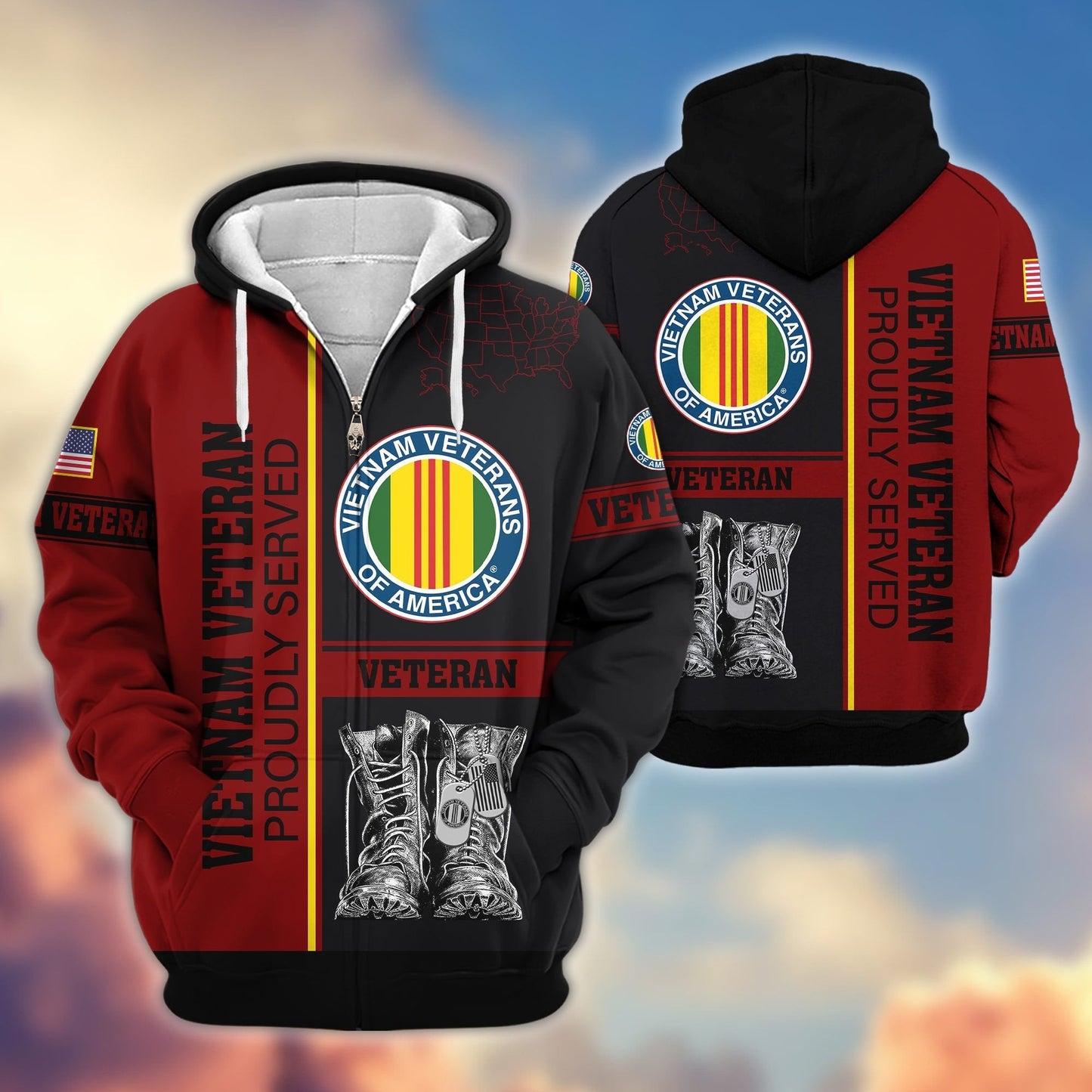 U.S. Veteran Zip Hoodie | Patriotic Gift