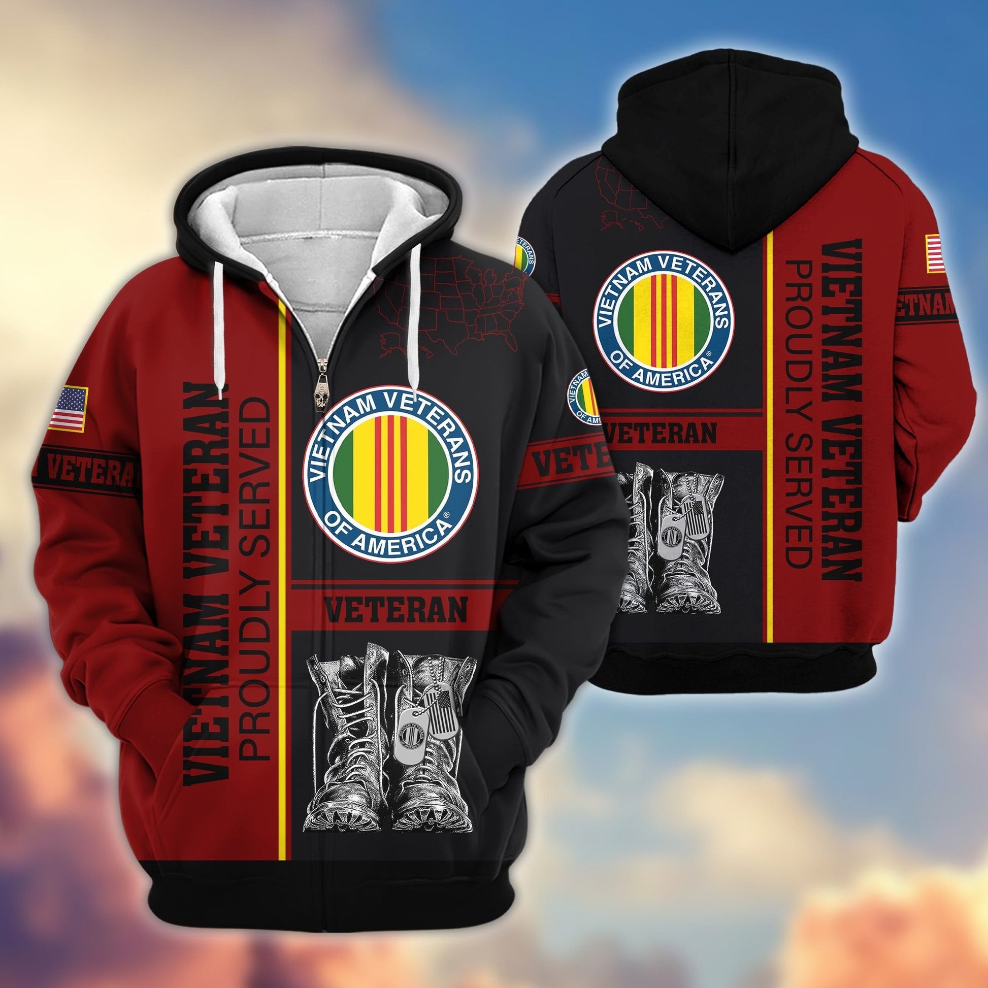 U.S. Veteran Zip Hoodie | Patriotic Gift