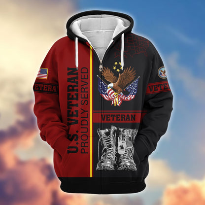 U.S. Veteran Zip Hoodie | Patriotic Gift