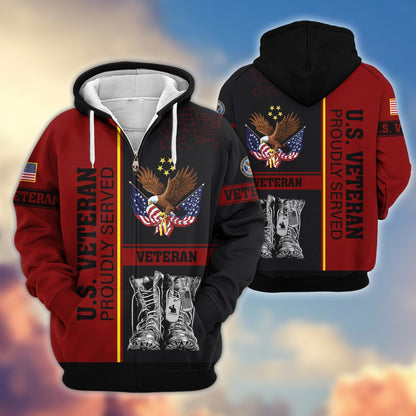 U.S. Veteran Zip Hoodie | Patriotic Gift