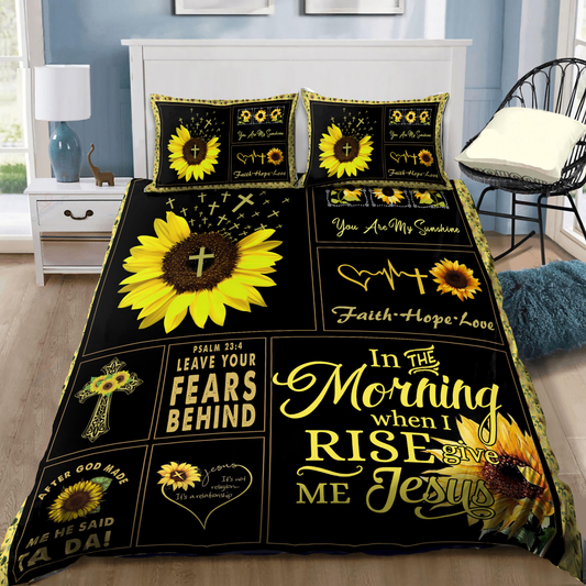 In the morning when i rise give me jesus Bedding Set | Christian Gift