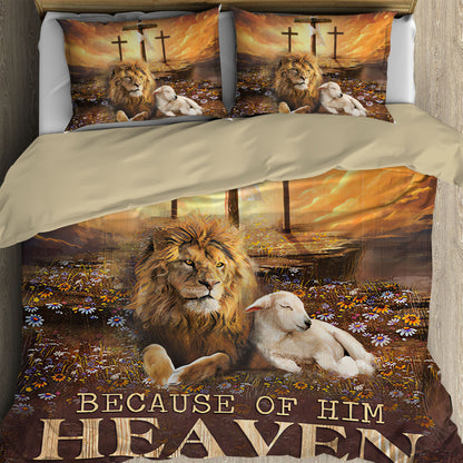 The Lion and Lamb Faith Comforter Set Bedding Set | Christian Gift