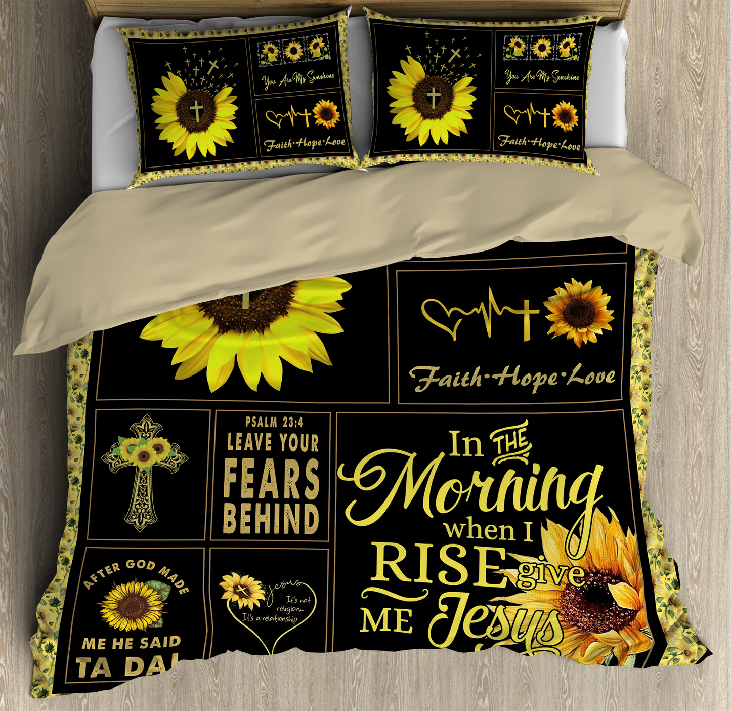 In the morning when i rise give me jesus Bedding Set | Christian Gift