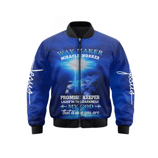 Lion of Judah "Way Maker" Zip Hoodie | Christian Gift