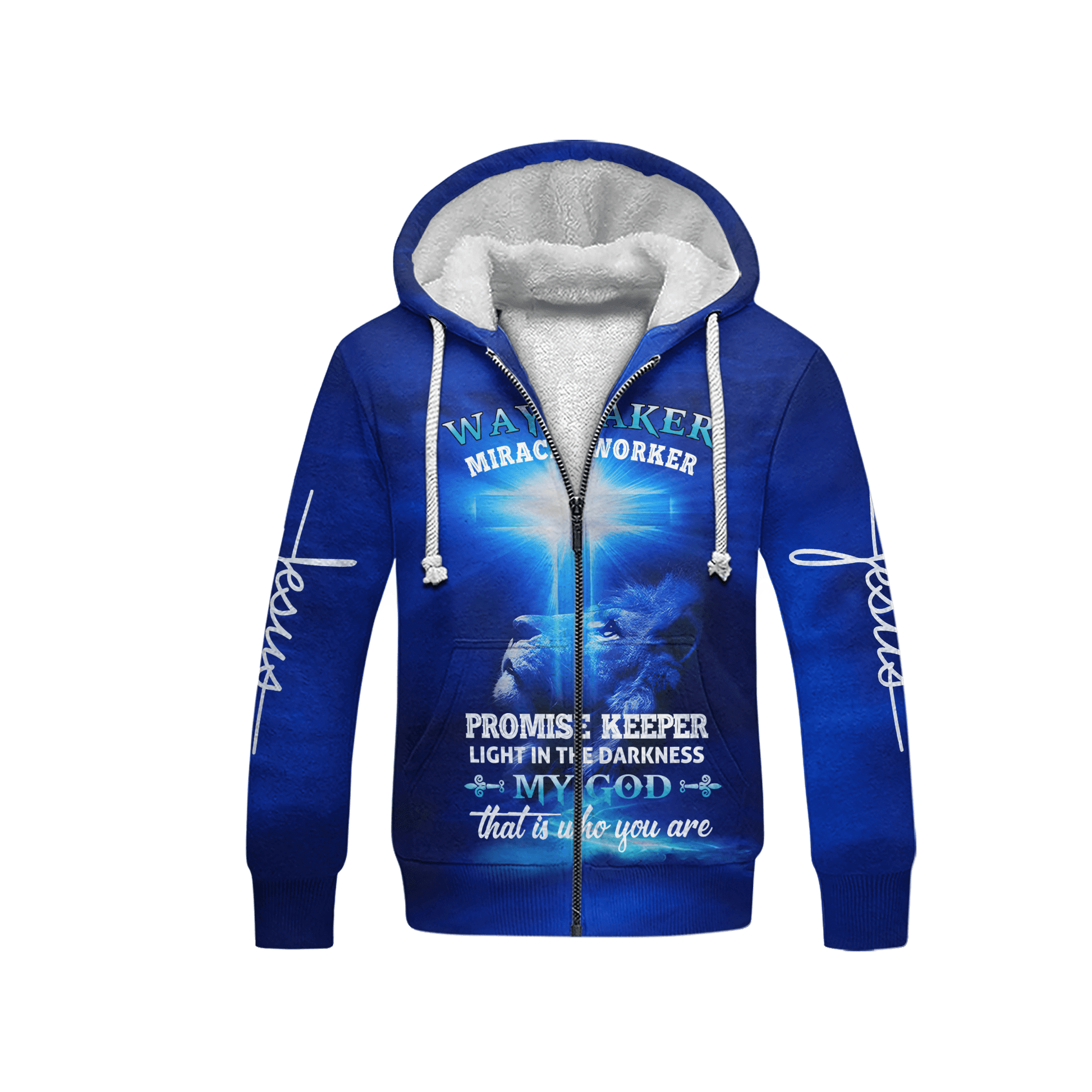 Lion of Judah "Way Maker" Zip Hoodie | Christian Gift