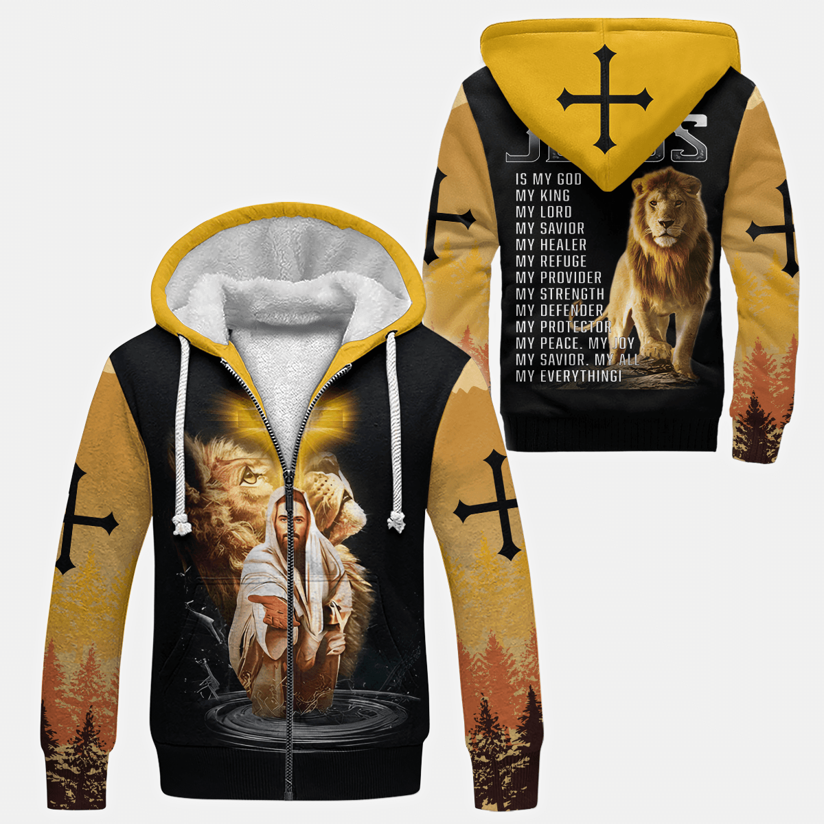 Jesus "My All, My Everything" Zip Hoodie | Christian Gift