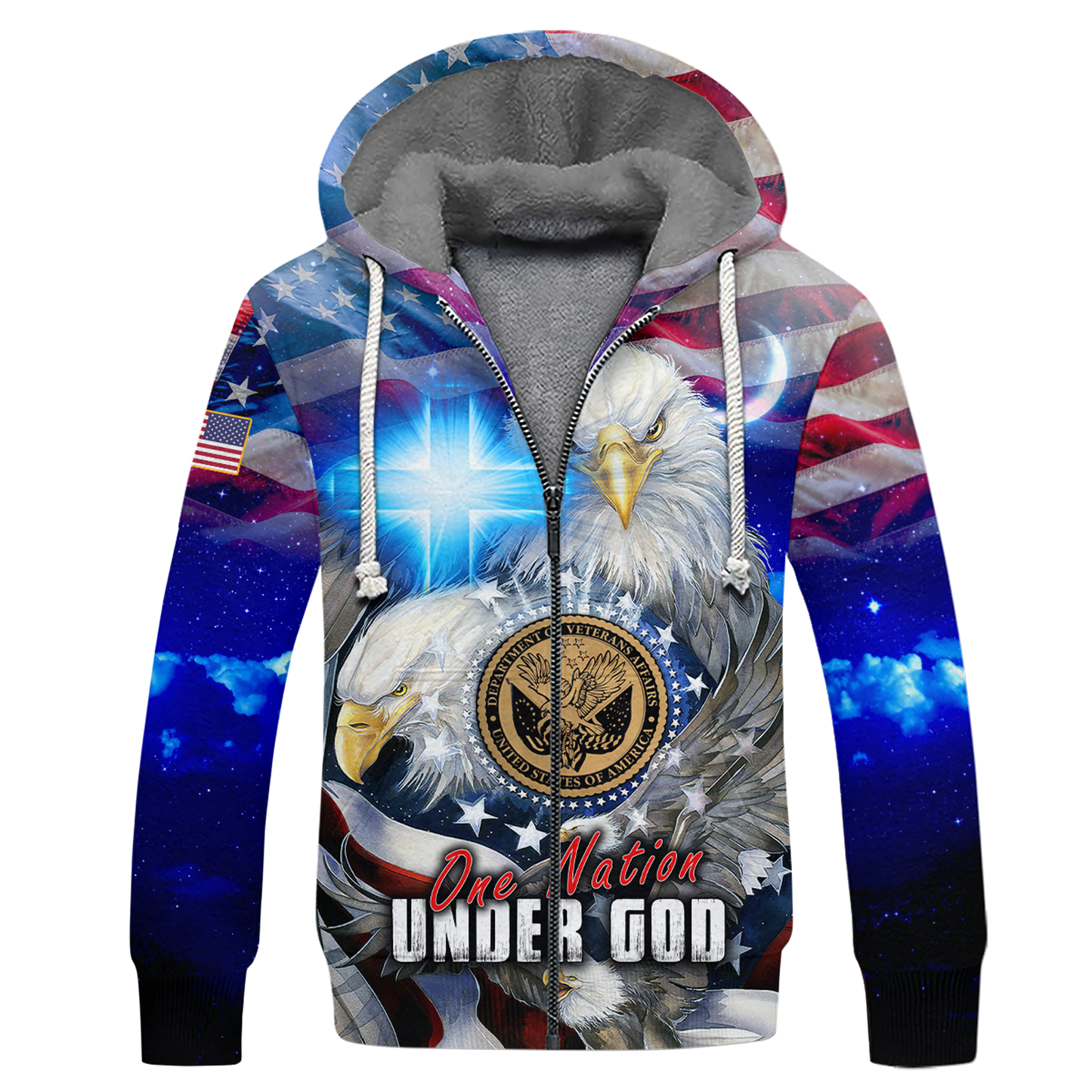One nation under God- All Over Prints Hoodie Shirt | Christian Gift
