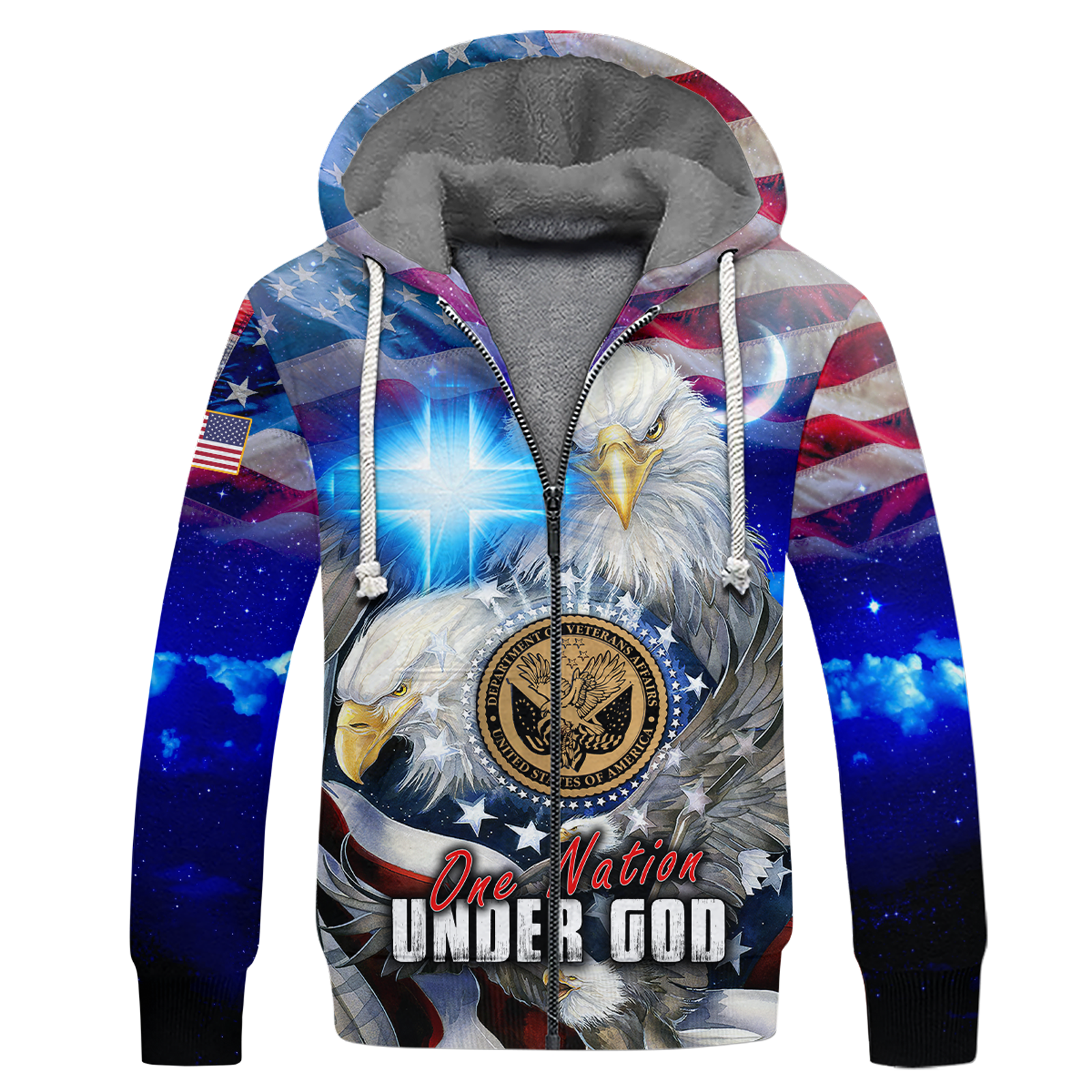 One nation under God- All Over Prints Hoodie Shirt | Christian Gift