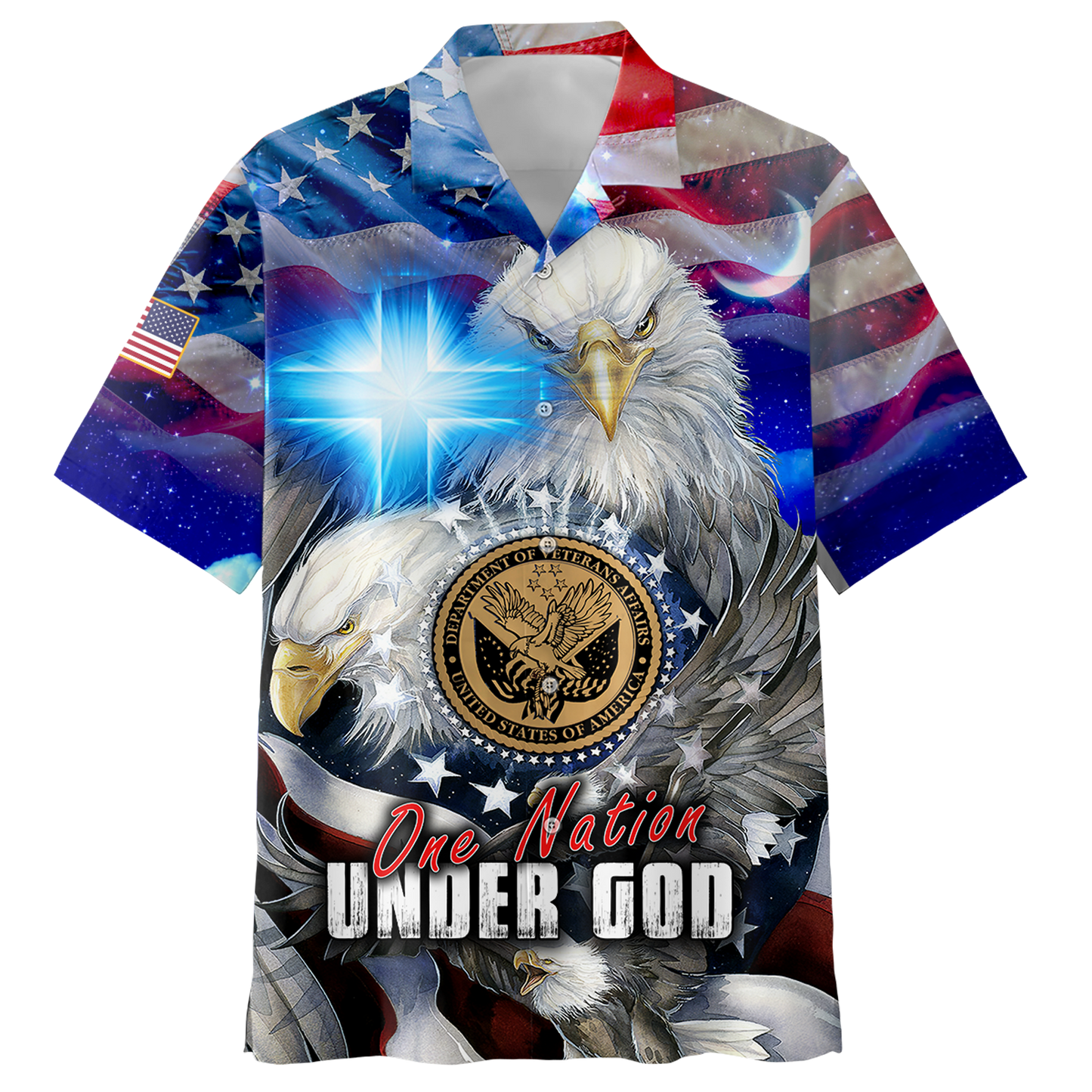 One nation under God- All Over Prints Hoodie Shirt | Christian Gift