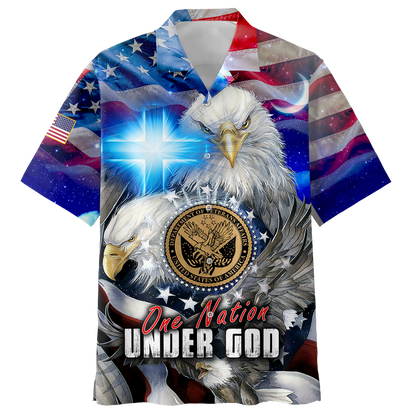 One nation under God- All Over Prints Hoodie Shirt | Christian Gift