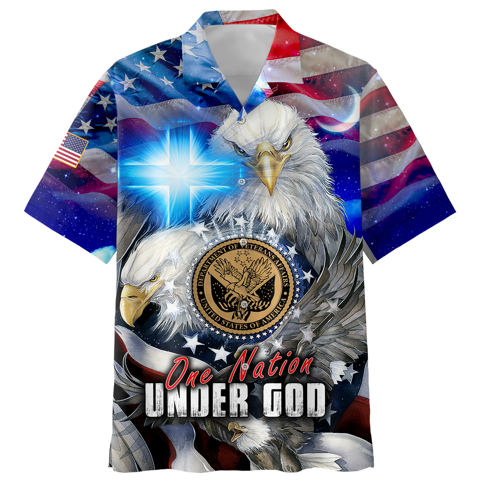 One nation under God- All Over Prints Hoodie Shirt | Christian Gift