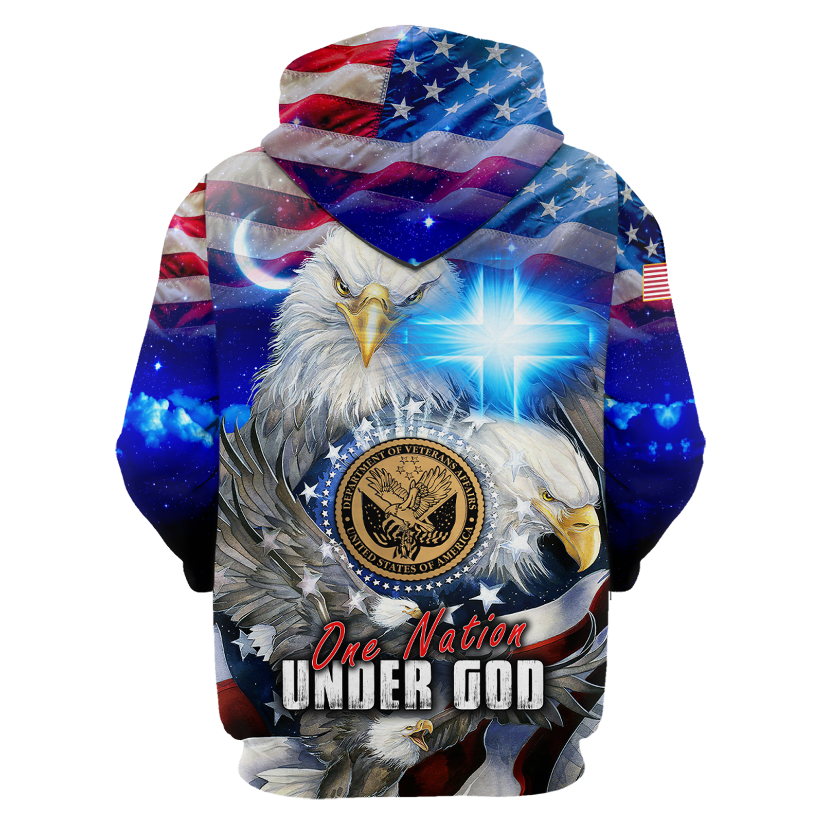 One nation under God- All Over Prints Hoodie Shirt | Christian Gift
