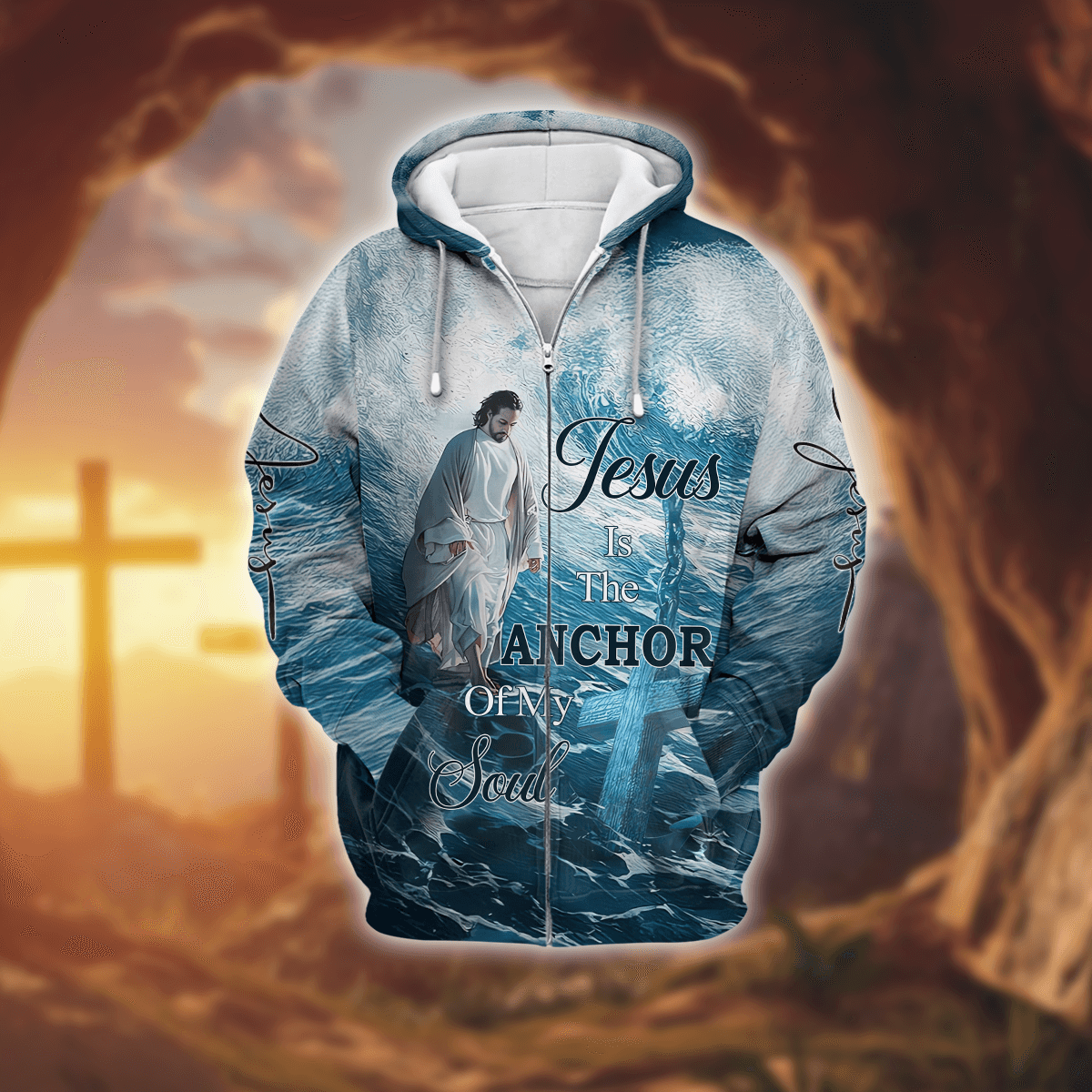 Jesus Is The Anchor Of My Soul Zip Hoodie | Christian Gift
