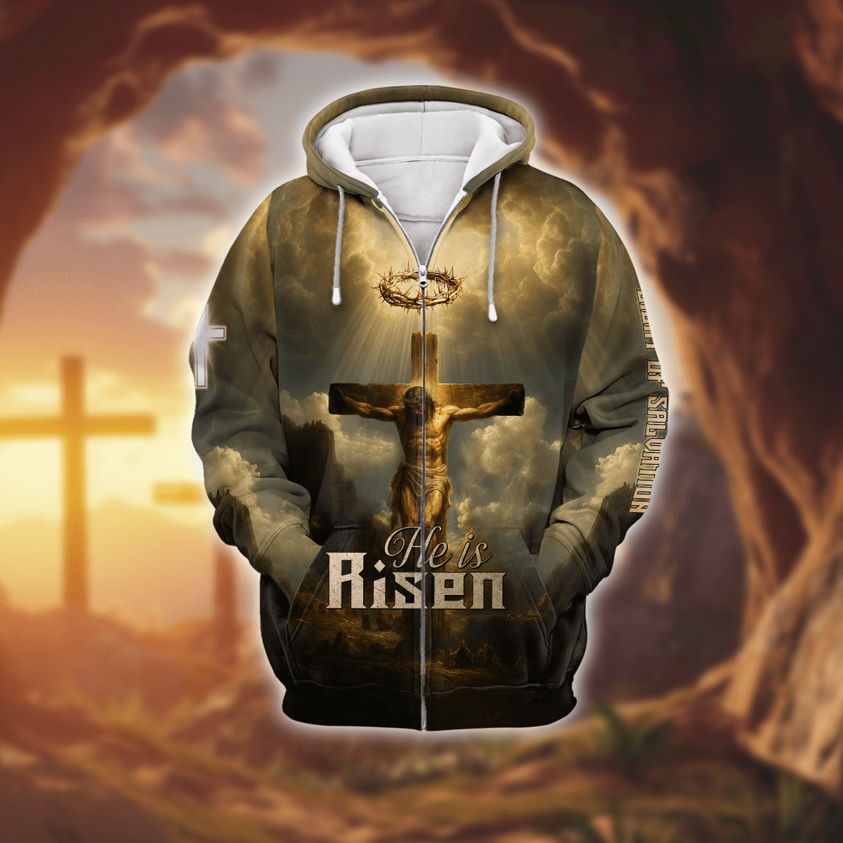 Cross Zip Hoodie | Christian Gift