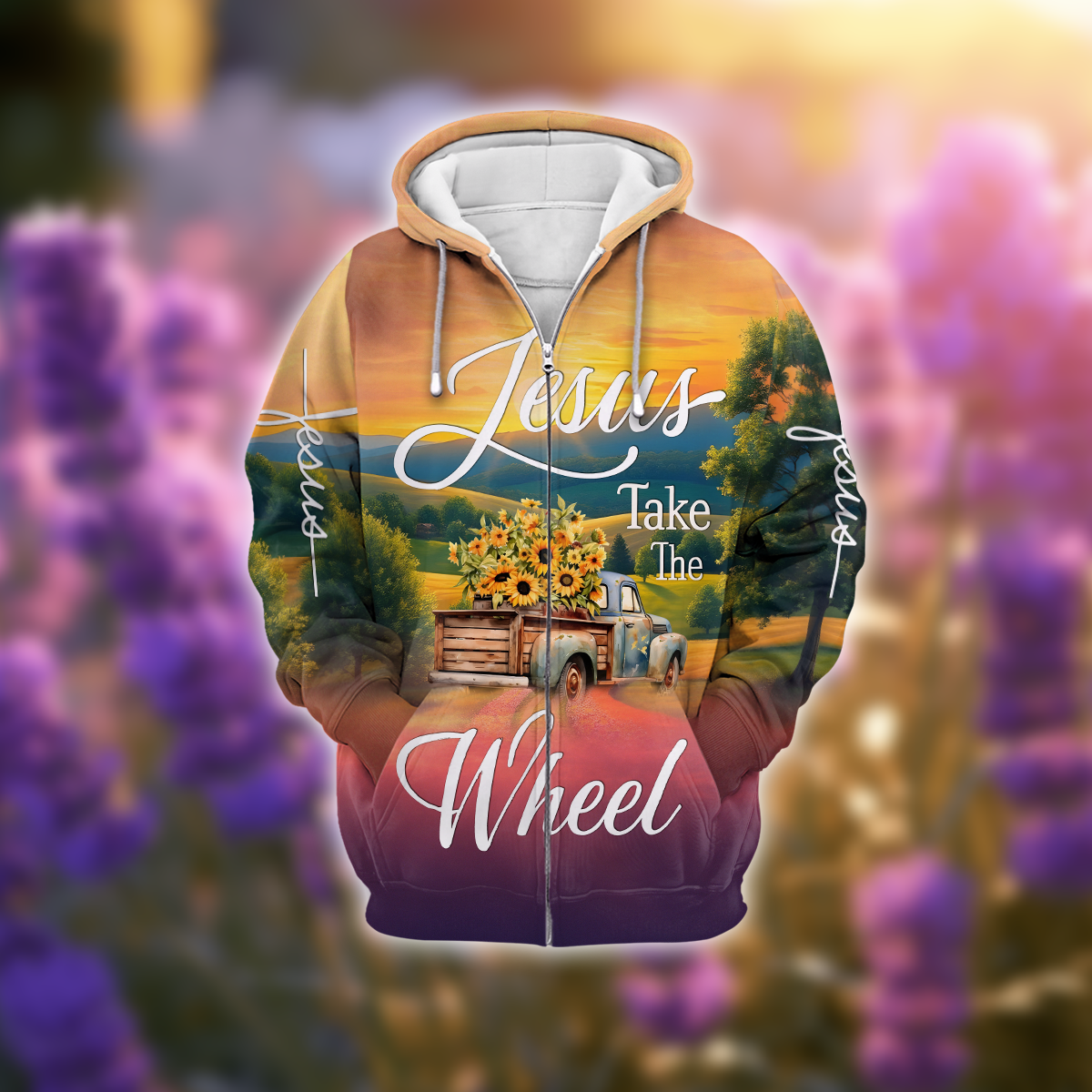Jesus Zip Hoodie | Christian Gift