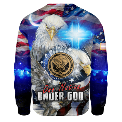 One nation under God- All Over Prints Hoodie Shirt | Christian Gift